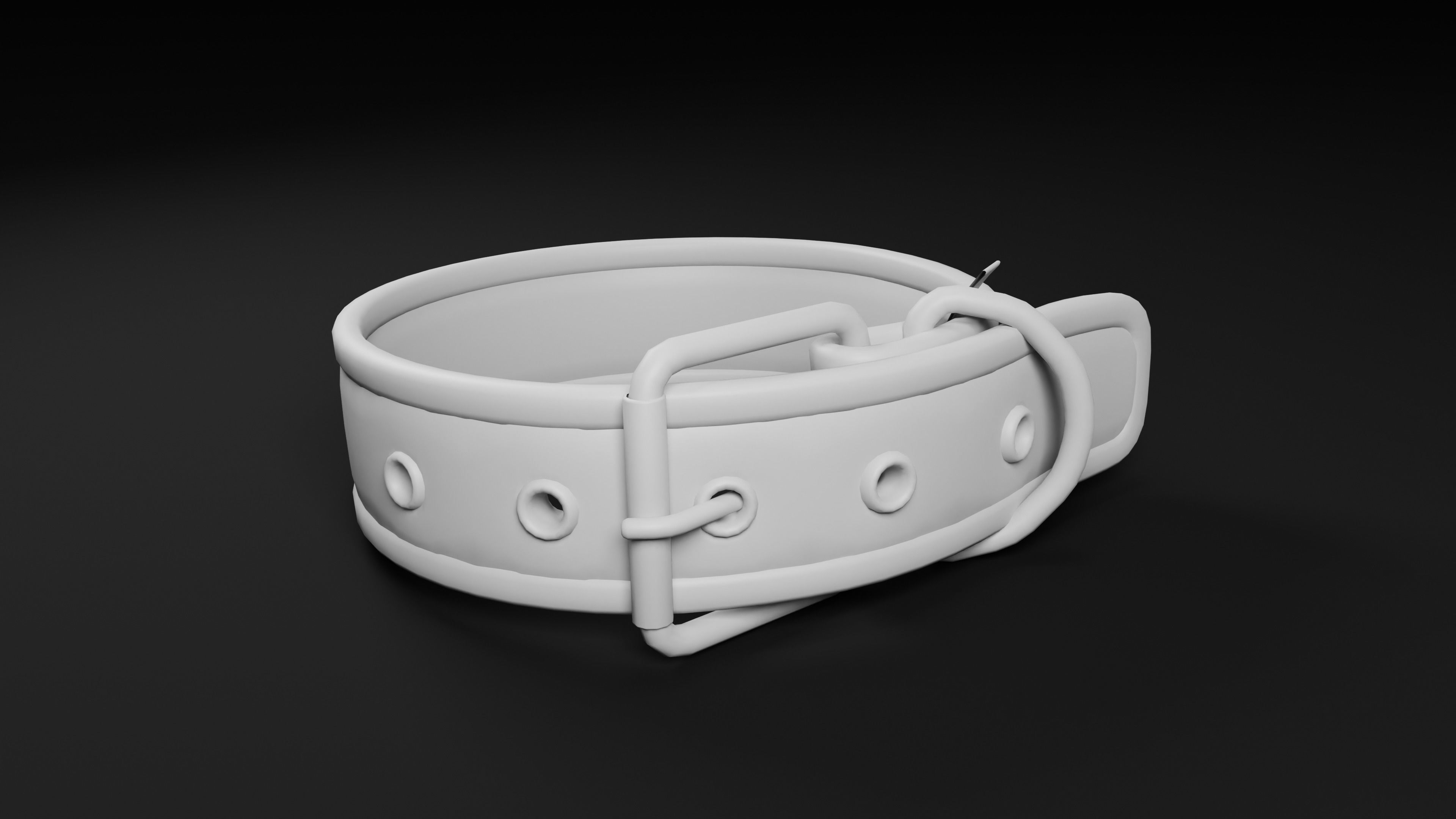 Dog Collar  Low-poly 3D model_4