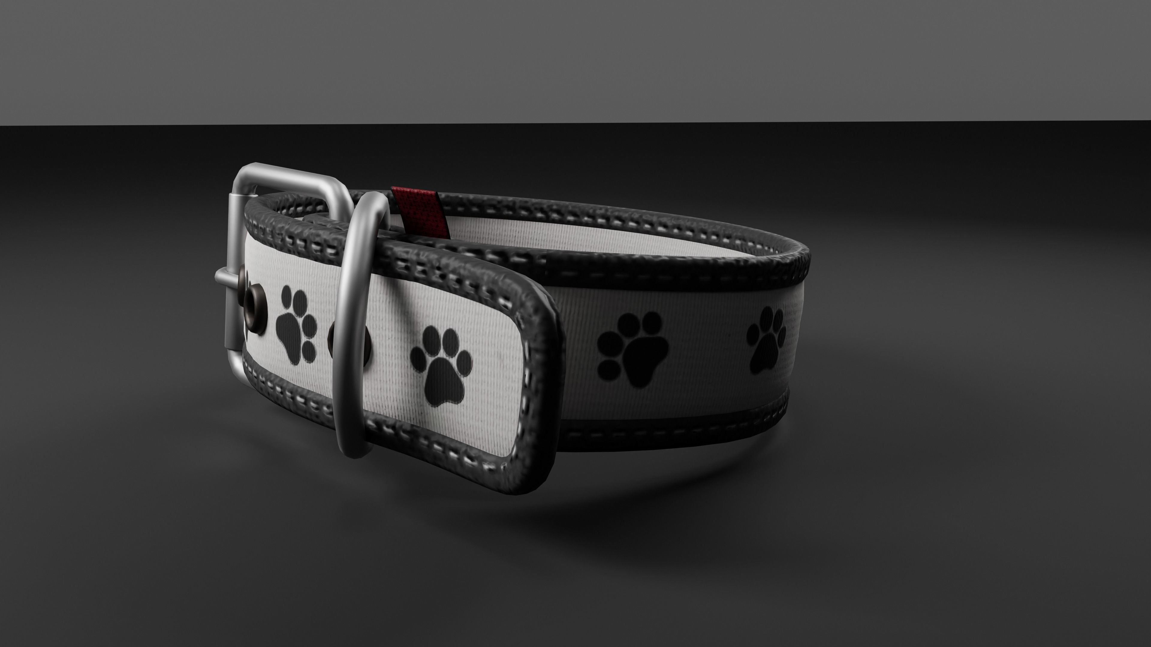 Dog Collar  Low-poly 3D model_2