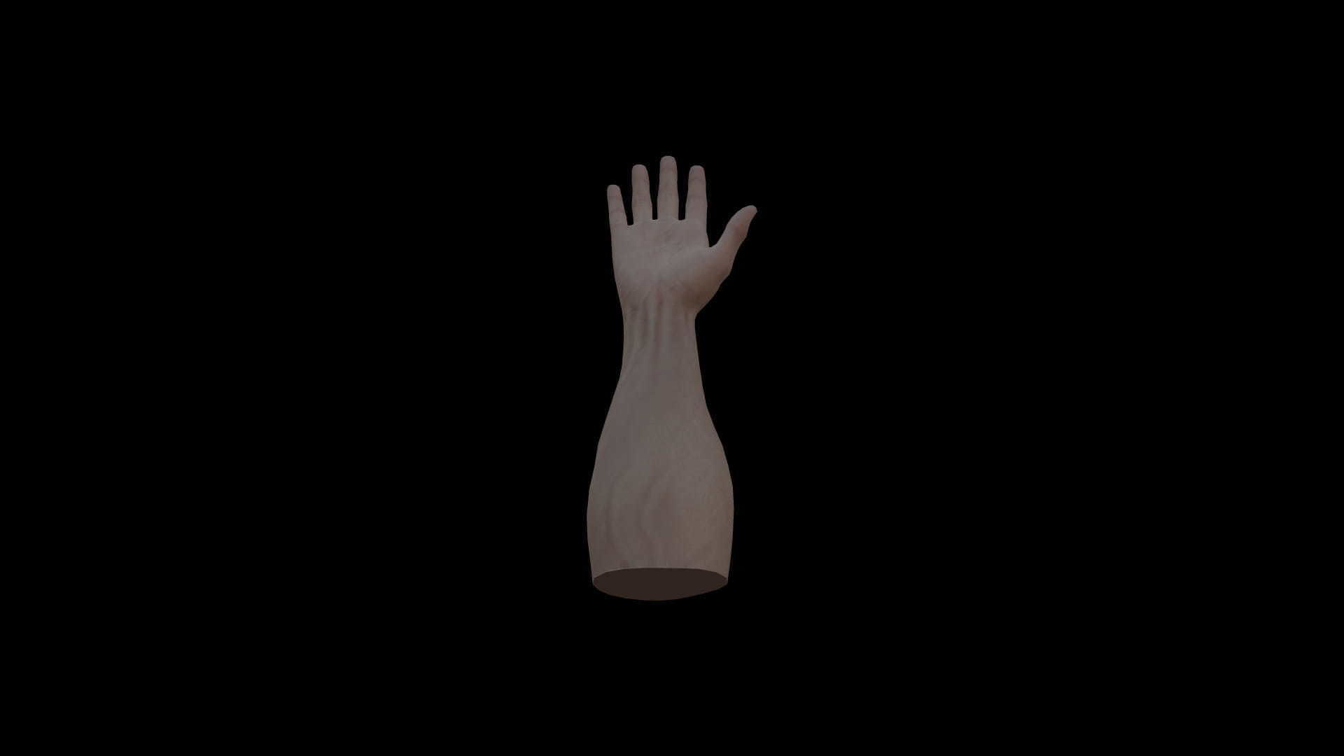 HAND14 Rigged right hand Low-poly 3D model_5