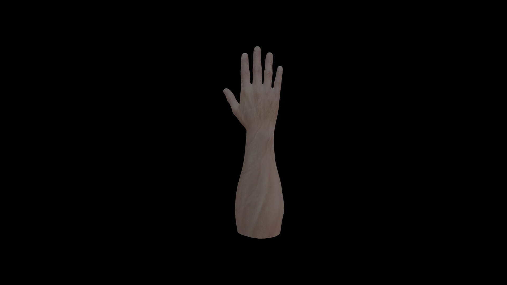HAND14 Rigged right hand Low-poly 3D model_4