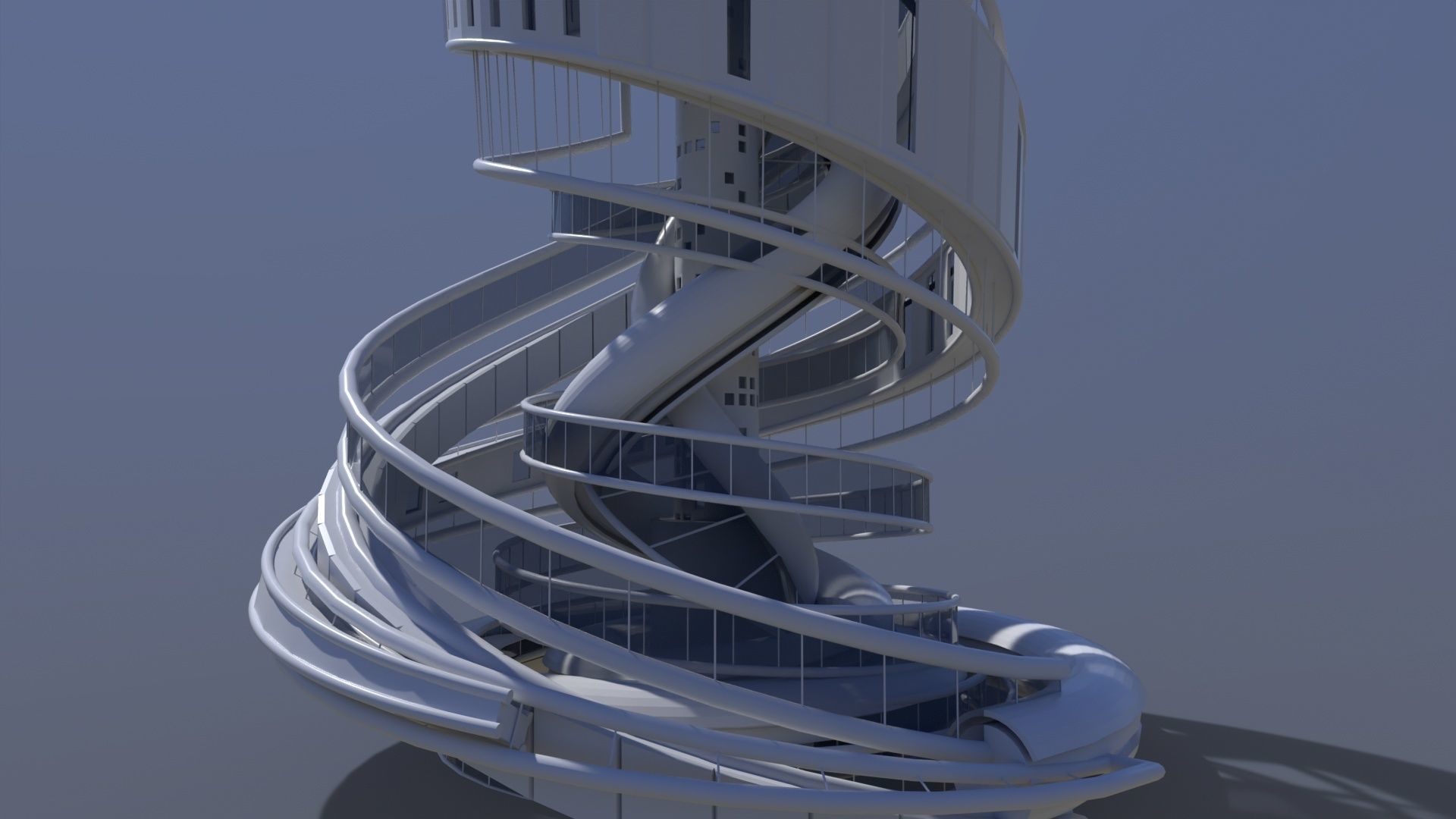 Futuristic Skyscrapers 2023 3D model_6