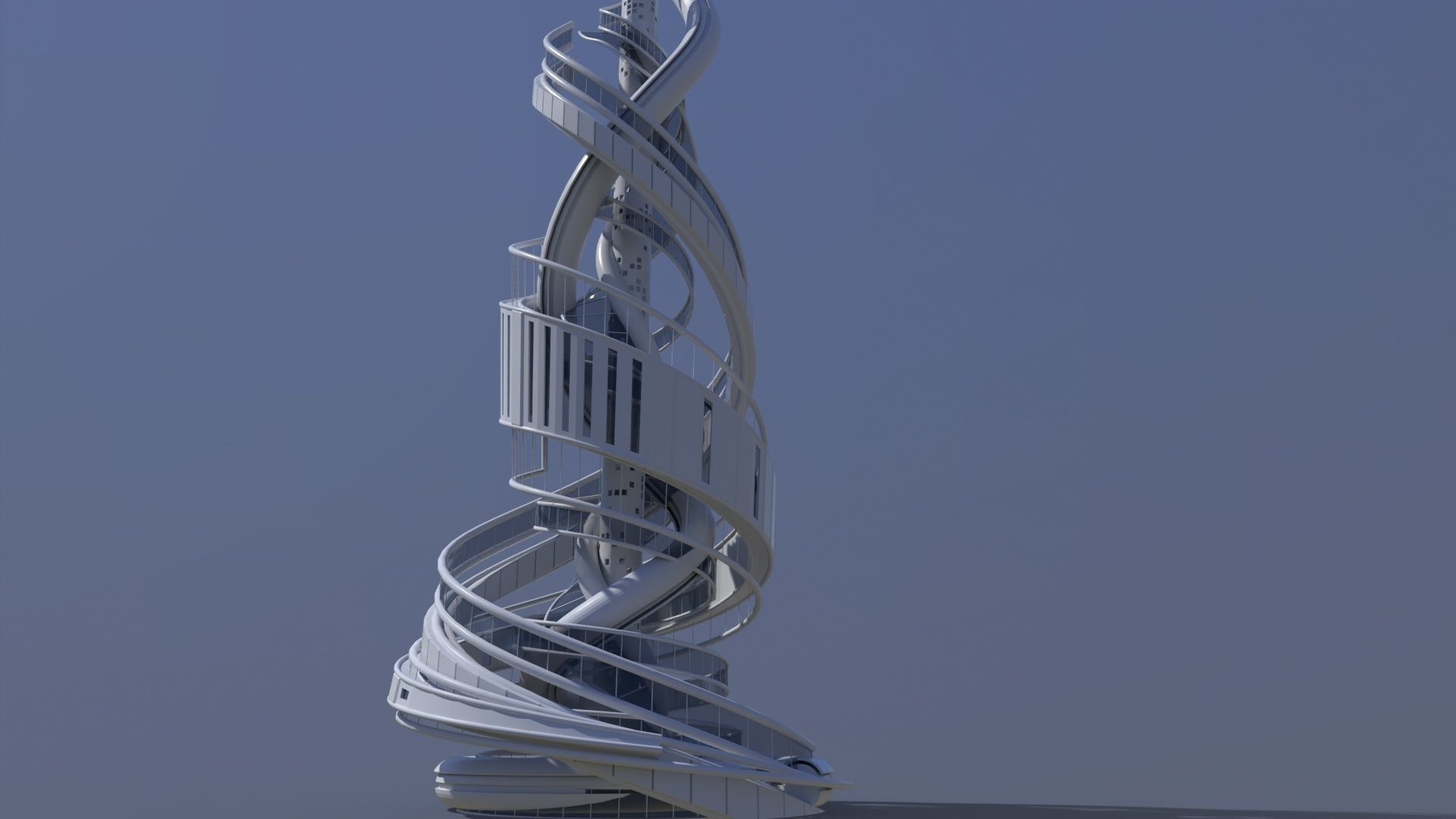Futuristic Skyscrapers 2023 3D model_2