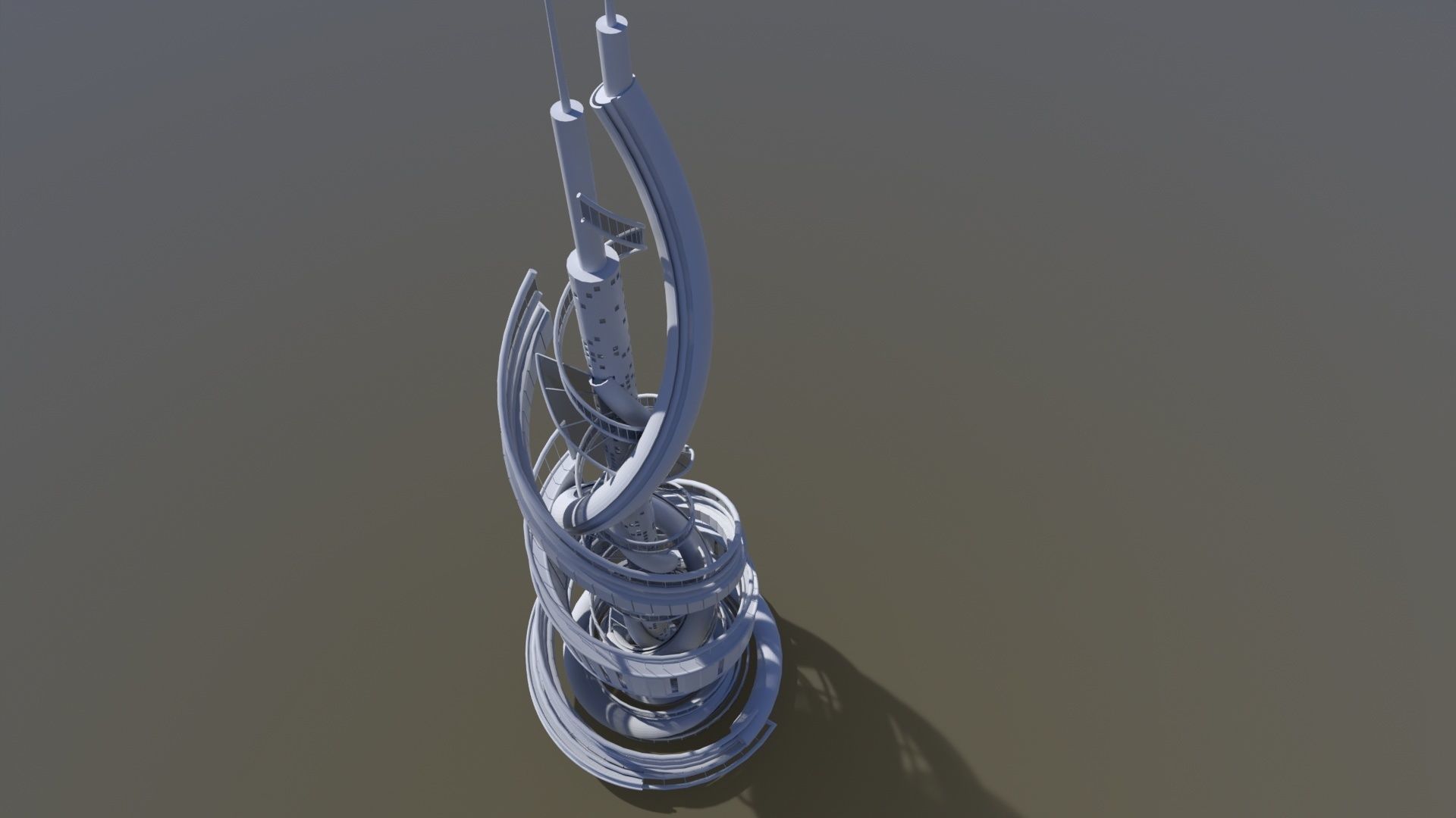 Futuristic Skyscrapers 2023 3D model_3