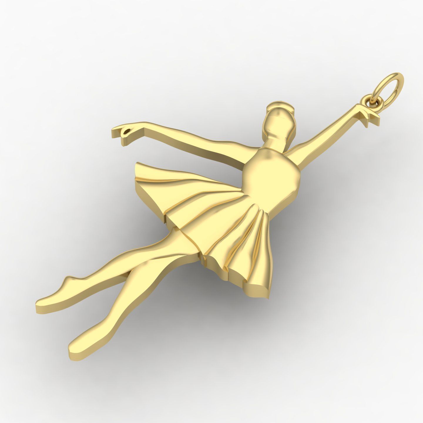 Ballerina pendant 01 3D print model_4