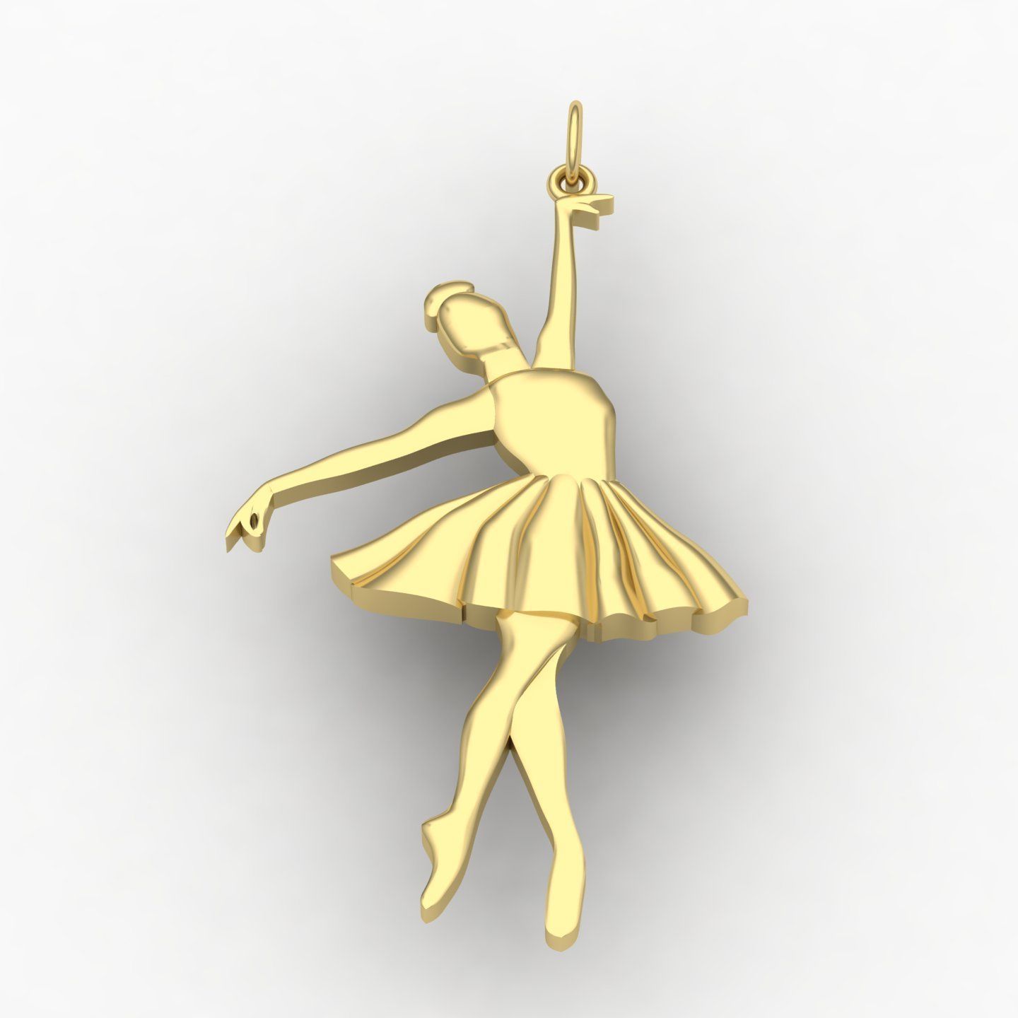 Ballerina pendant 01 3D print model_5