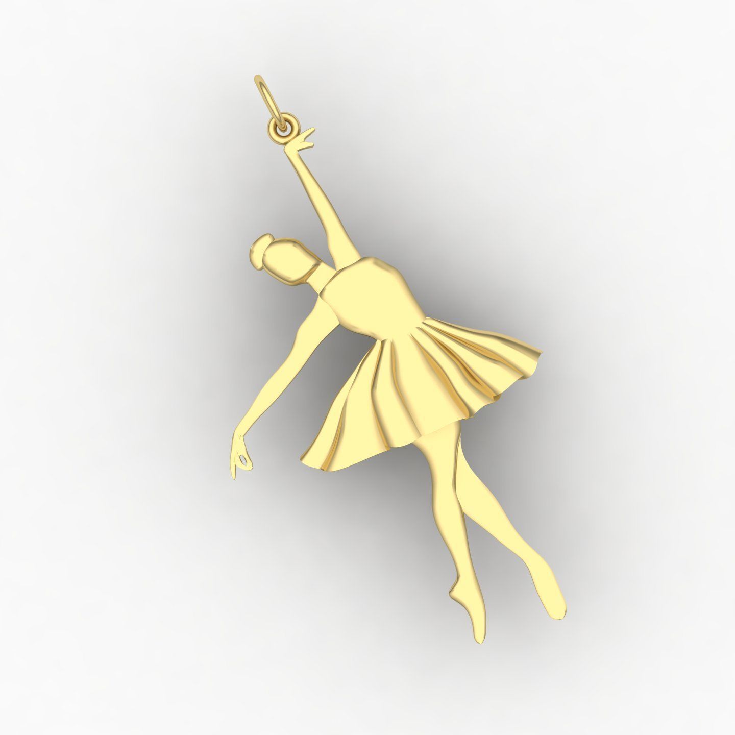 Ballerina pendant 01 3D print model_3