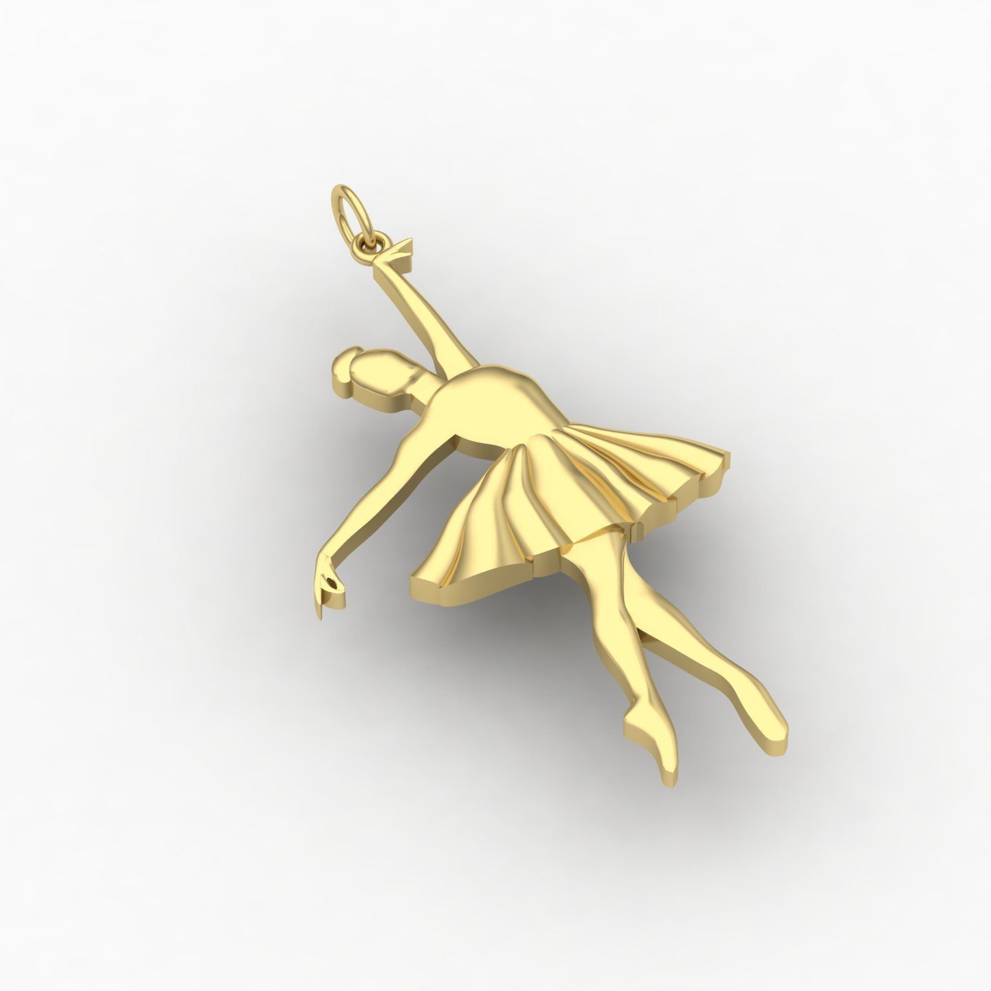 Ballerina pendant 01 3D print model_2