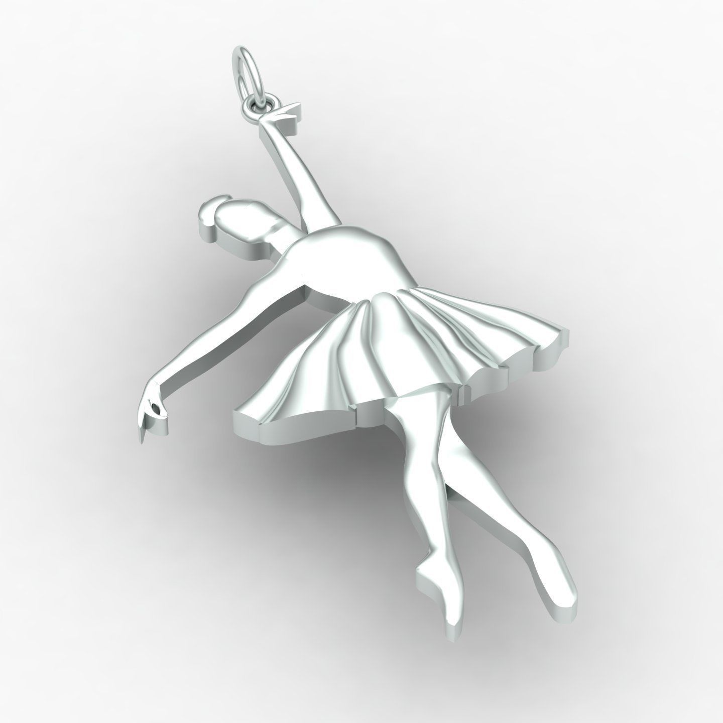 Ballerina pendant 01 3D print model_7