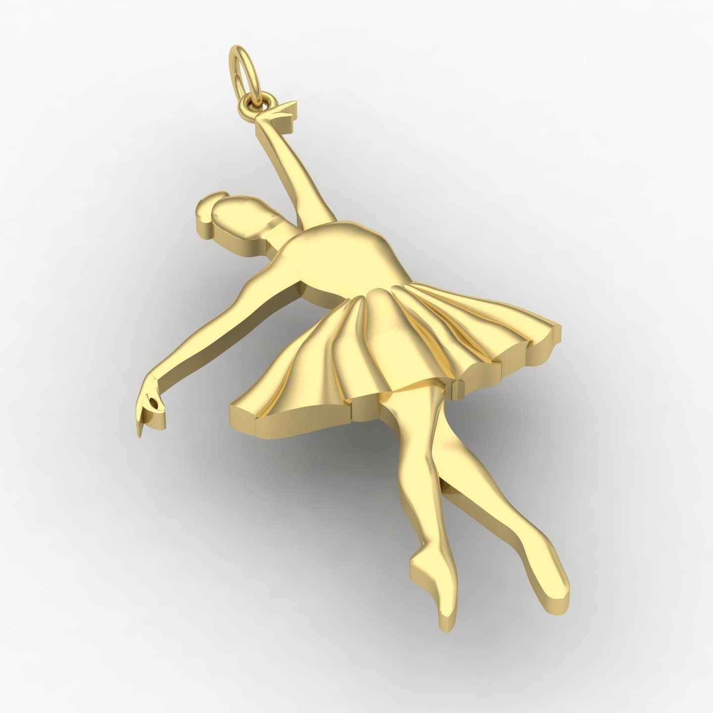 Ballerina pendant 01 3D print model_6