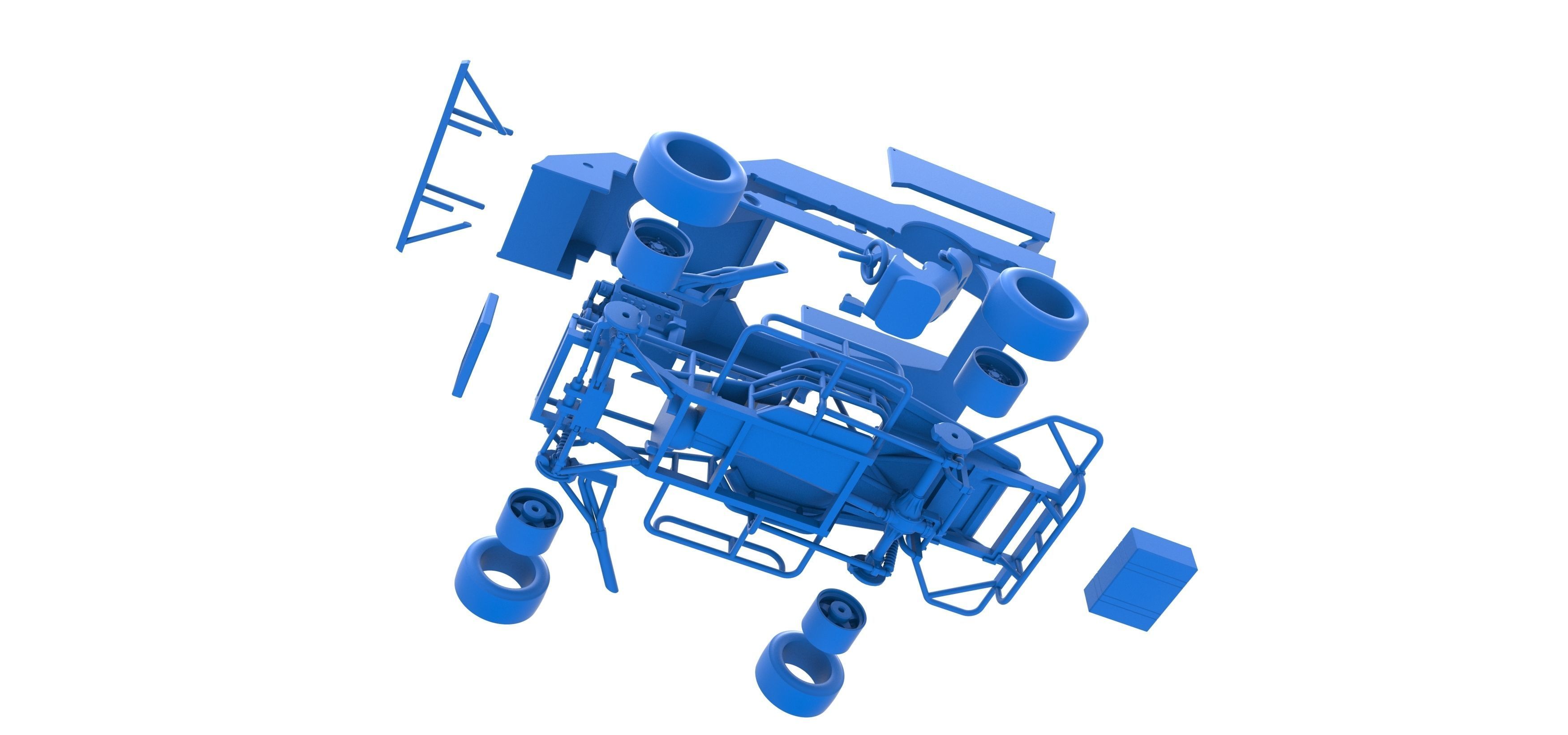 Outlaw Figure 8 Modified stock car Scale 1 to 25 3D print model_36