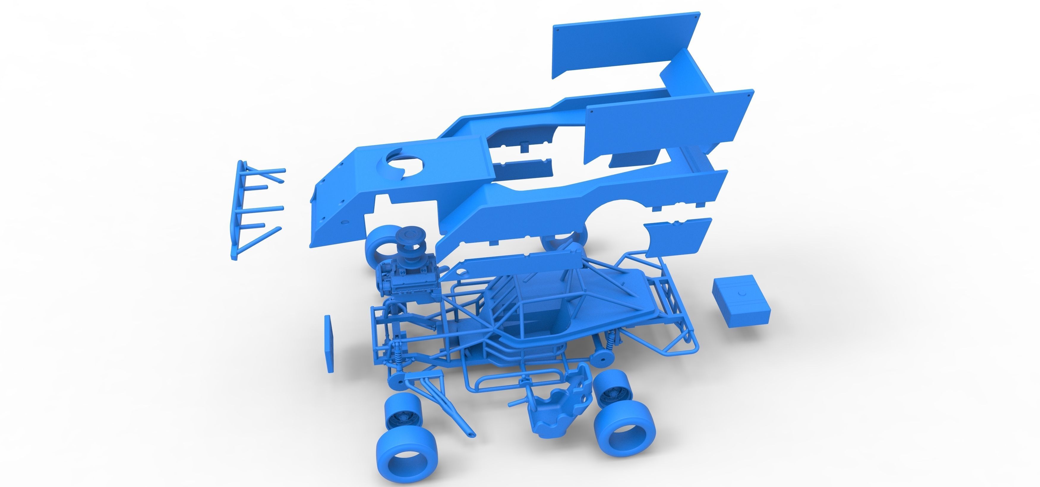 Outlaw Figure 8 Modified stock car Scale 1 to 25 3D print model_37