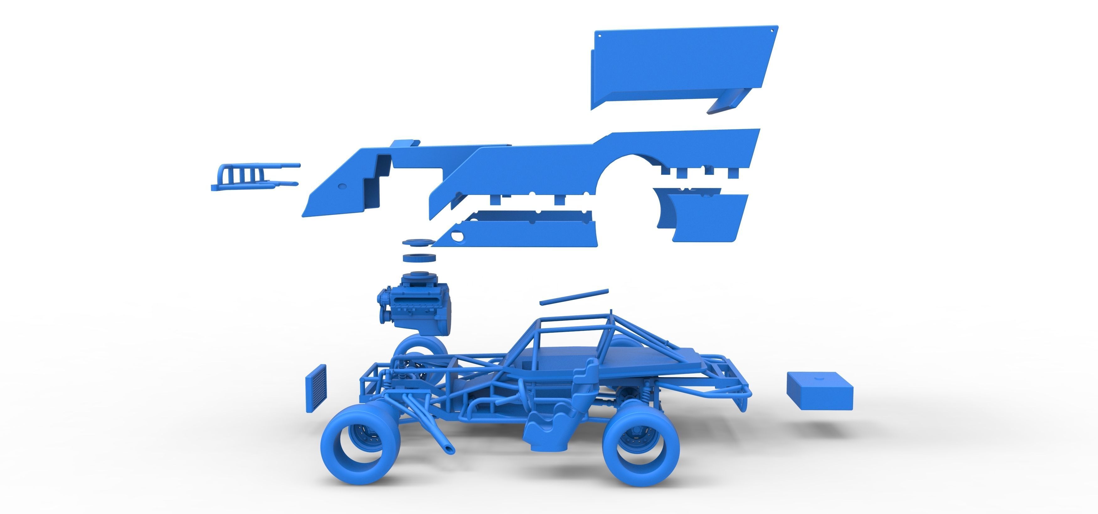 Outlaw Figure 8 Modified stock car Scale 1 to 25 3D print model_39