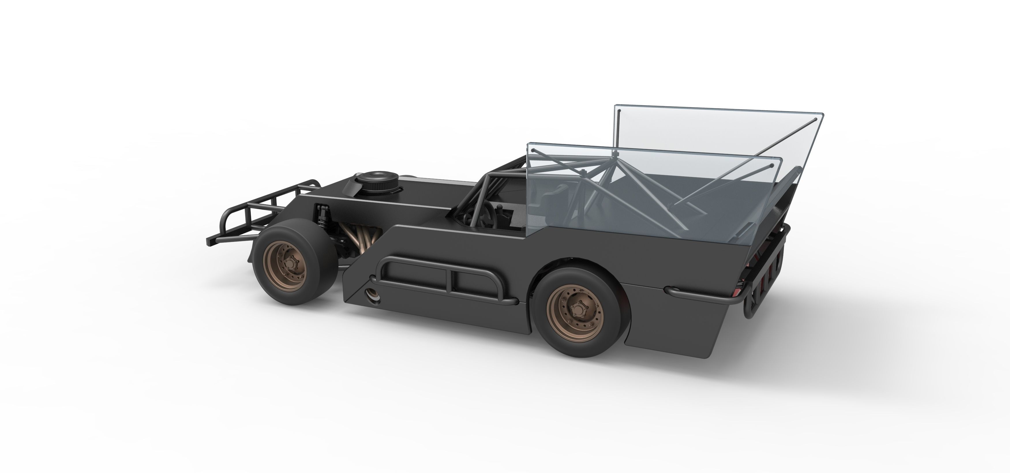 Outlaw Figure 8 Modified stock car Scale 1 to 25 3D print model_12