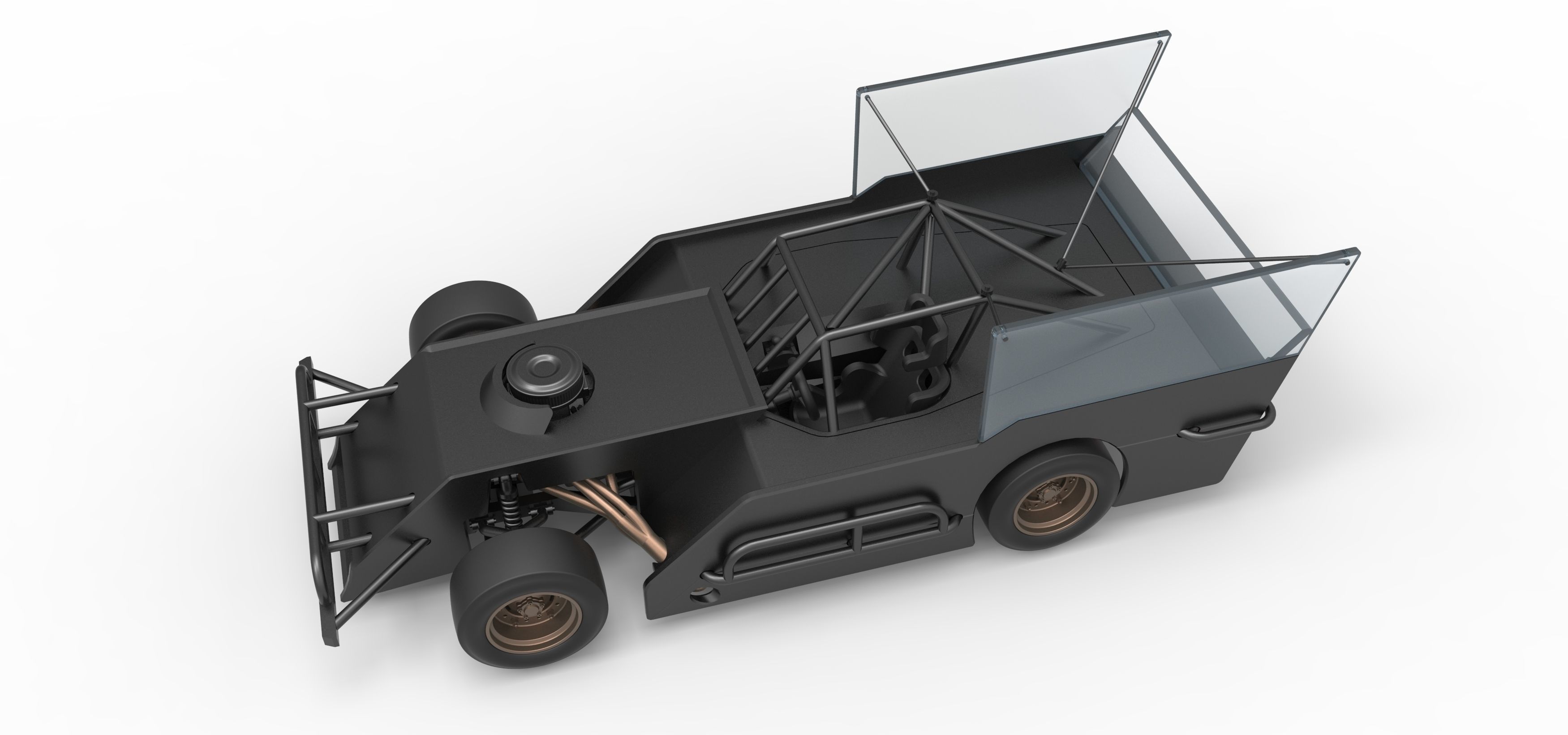 Outlaw Figure 8 Modified stock car Scale 1 to 25 3D print model_4