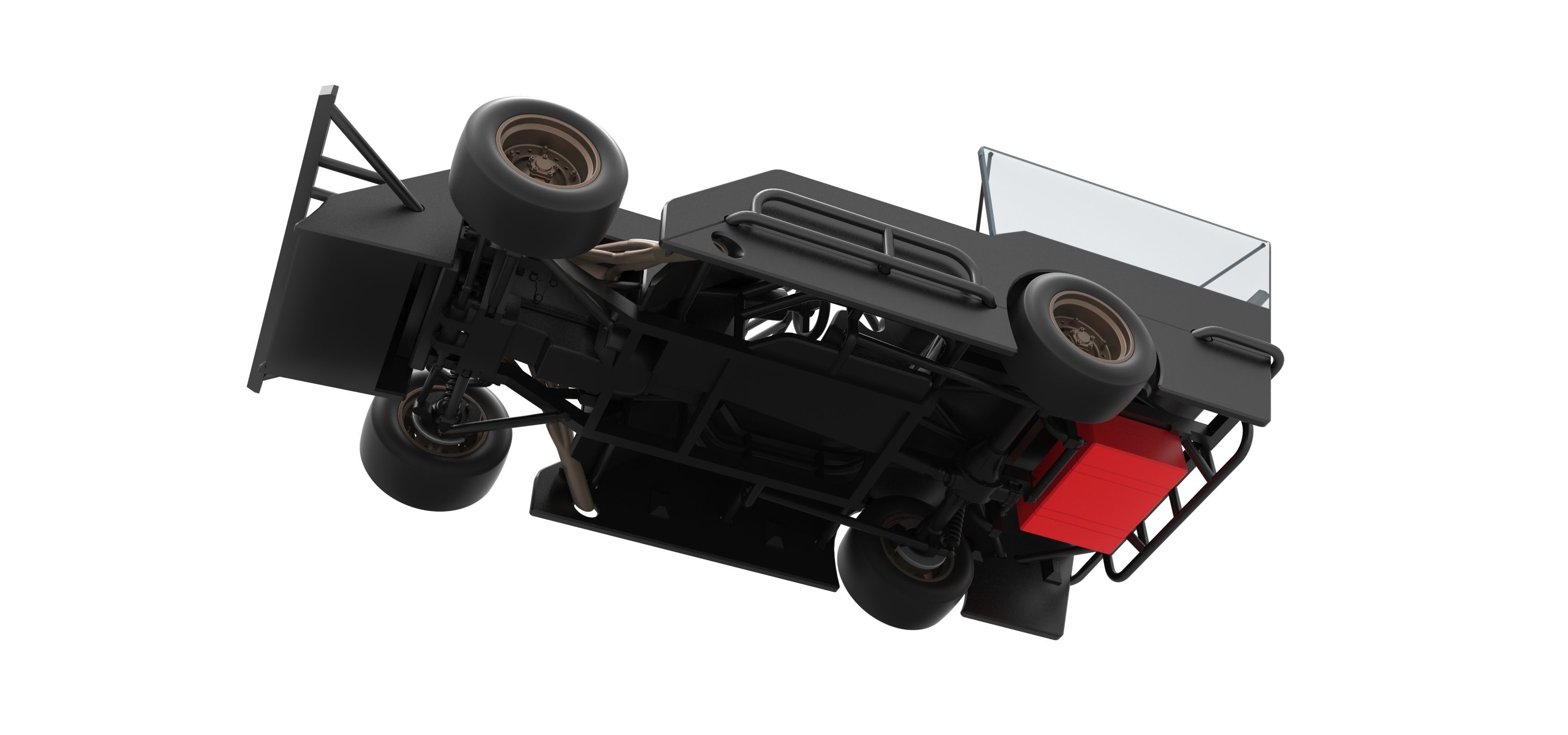 Outlaw Figure 8 Modified stock car Scale 1 to 25 3D print model_3