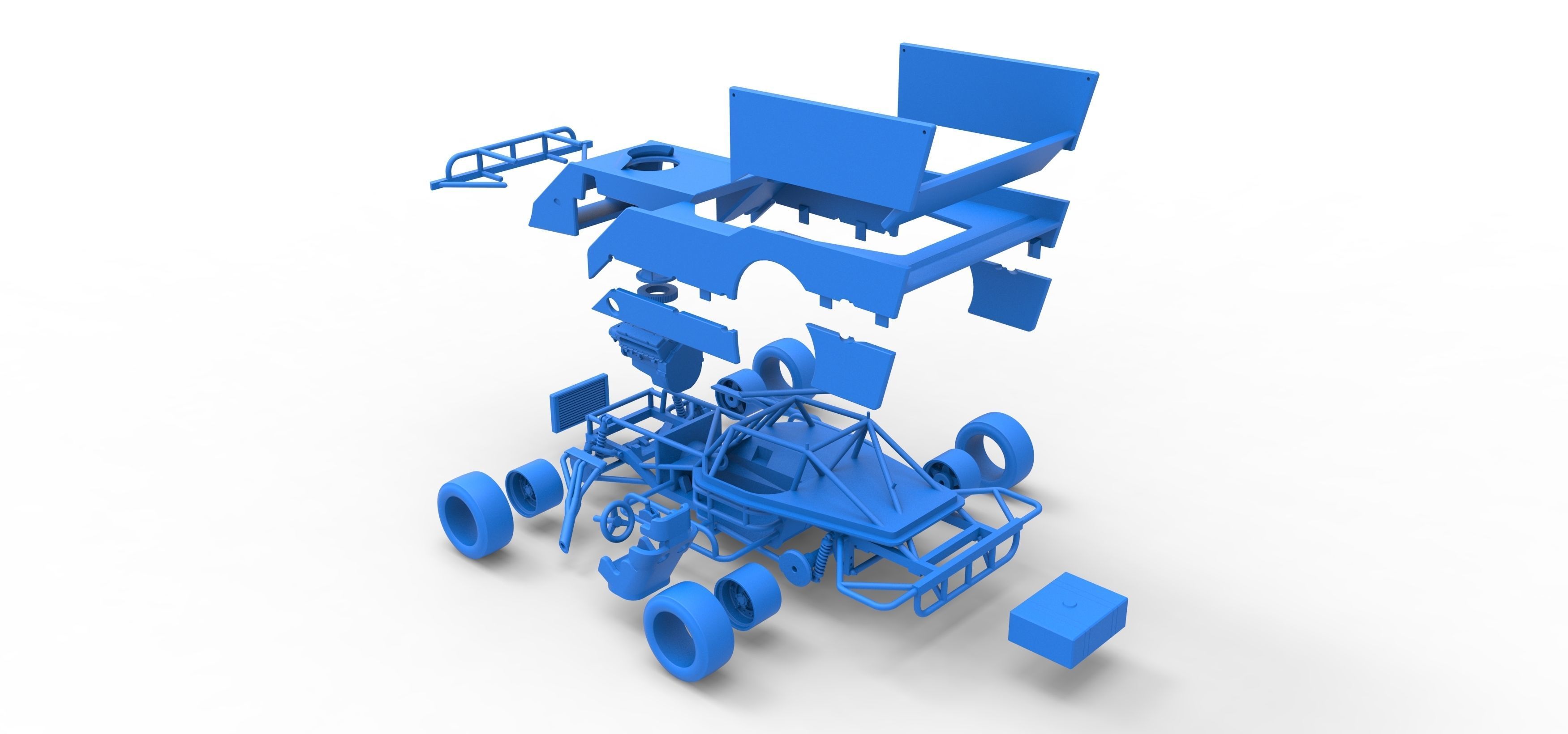 Outlaw Figure 8 Modified stock car Scale 1 to 25 3D print model_41