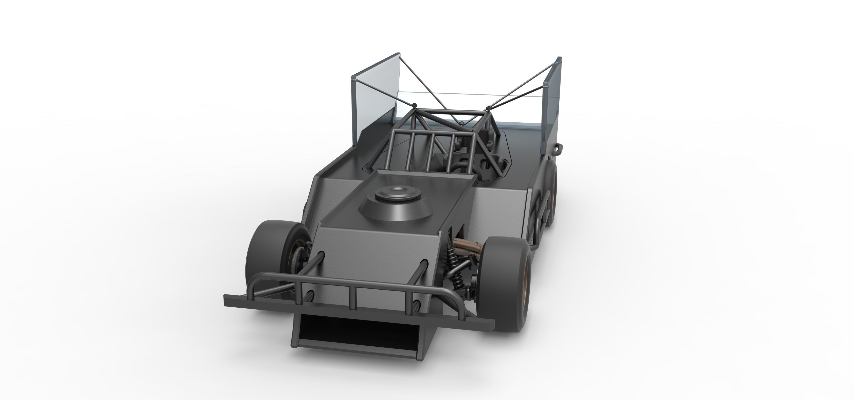 Outlaw Figure 8 Modified stock car Scale 1 to 25 3D print model_5