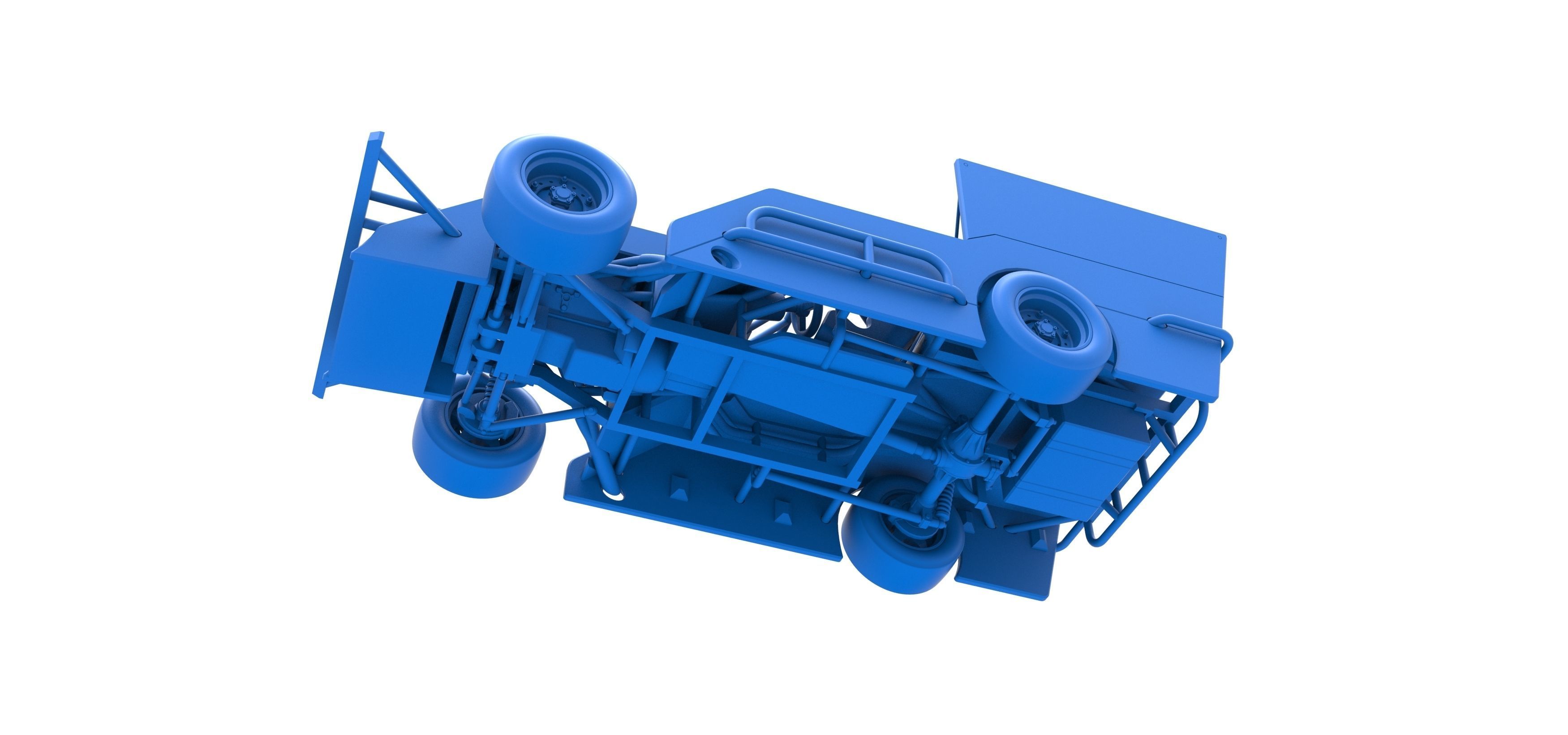 Outlaw Figure 8 Modified stock car Scale 1 to 25 3D print model_20