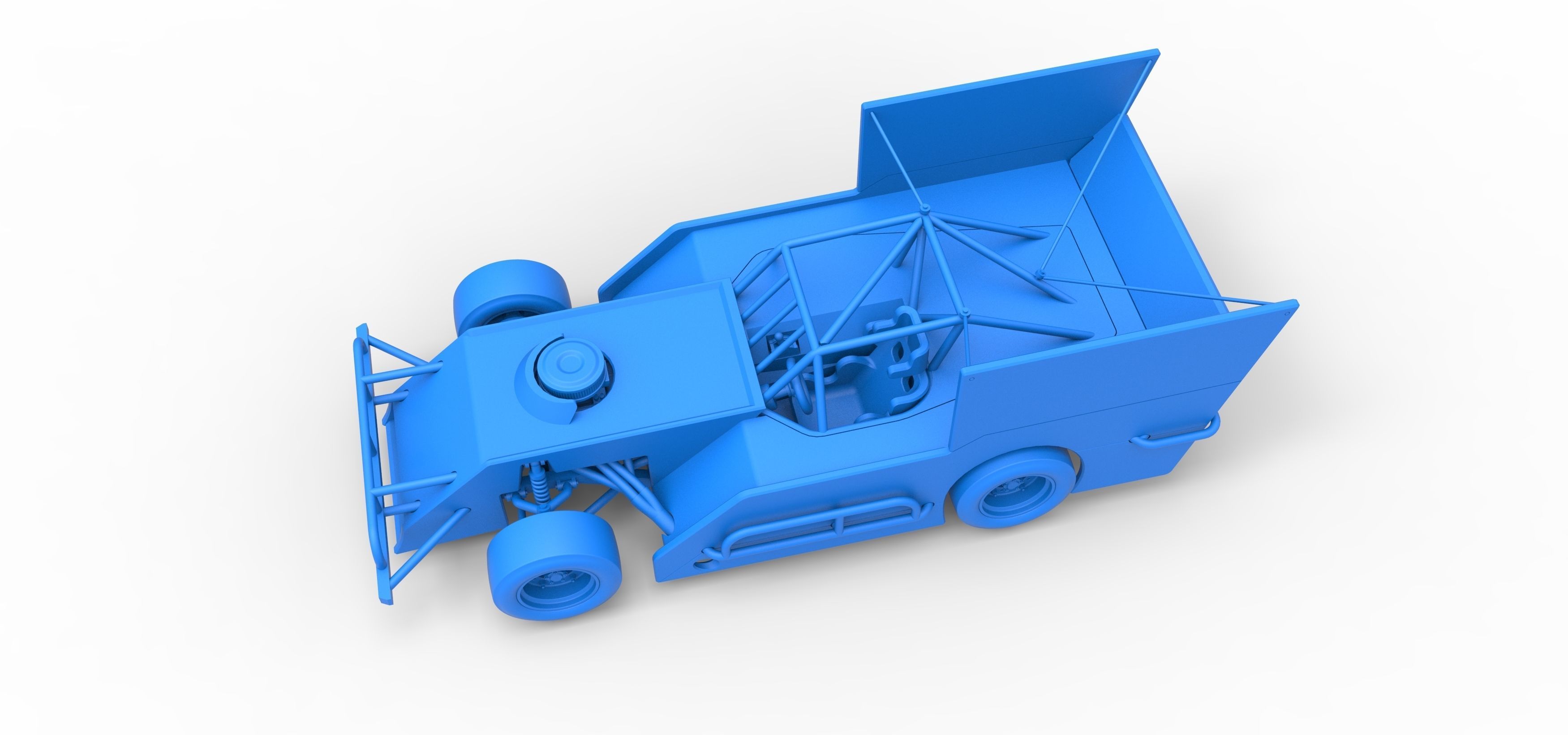 Outlaw Figure 8 Modified stock car Scale 1 to 25 3D print model_21