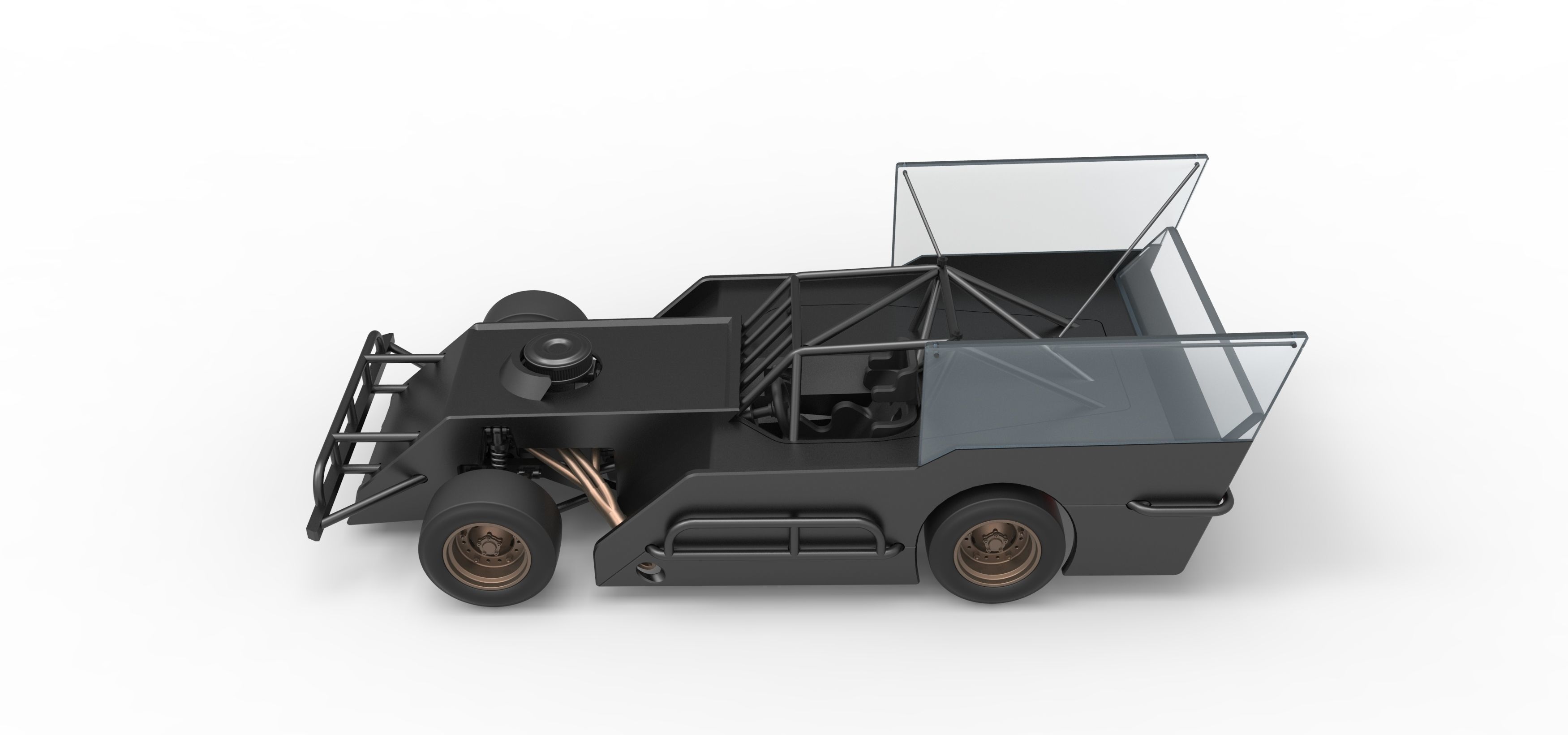 Outlaw Figure 8 Modified stock car Scale 1 to 25 3D print model_10