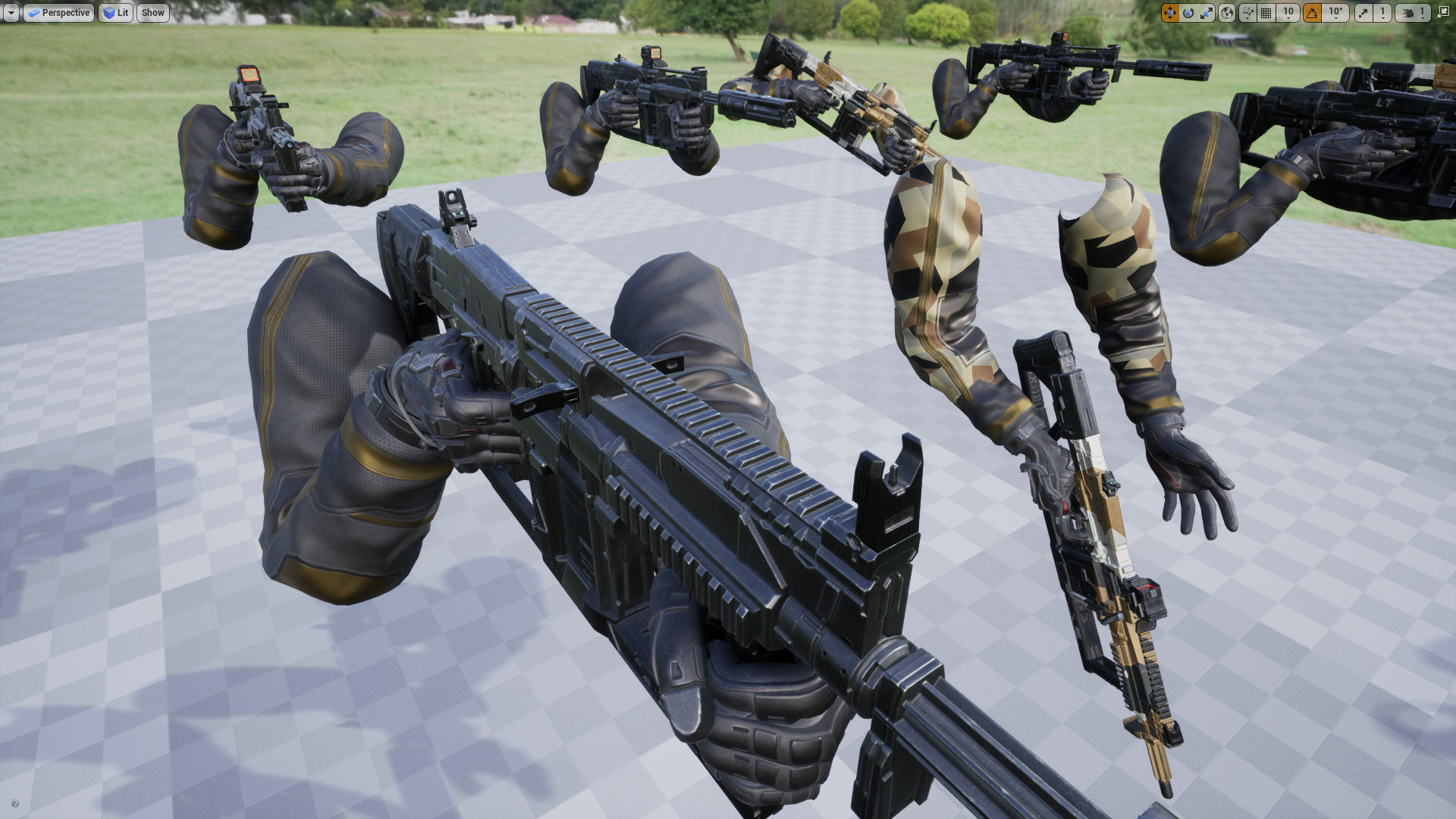 Sci-fi assault rifle 1 Low-poly 3D model_15