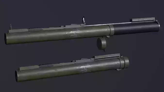 M72 LAW Light Anti Tank Weapon  Low-poly 3D model