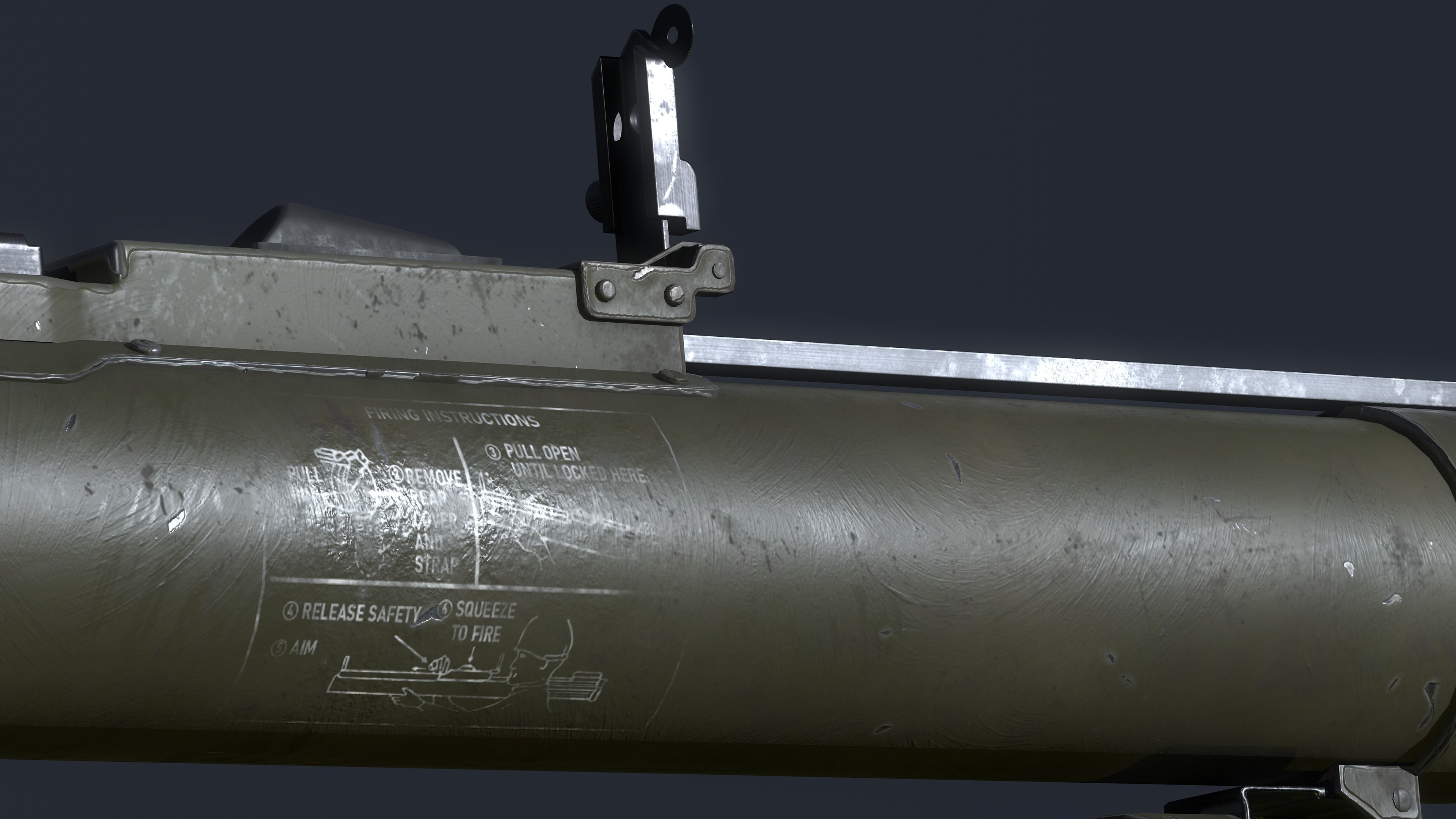 M72 LAW Light Anti Tank Weapon  Low-poly 3D model_2
