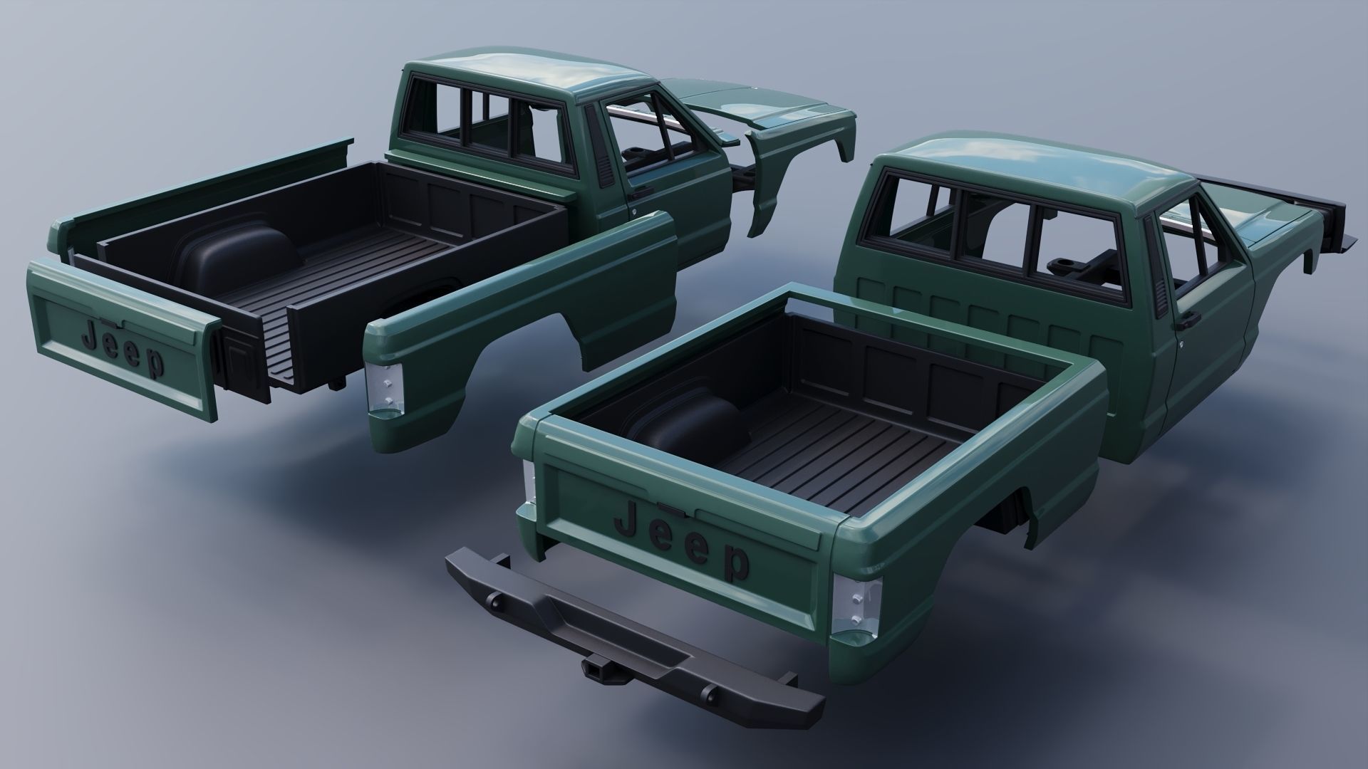 Jeep Comanche 1985 Custom 3D print model_27