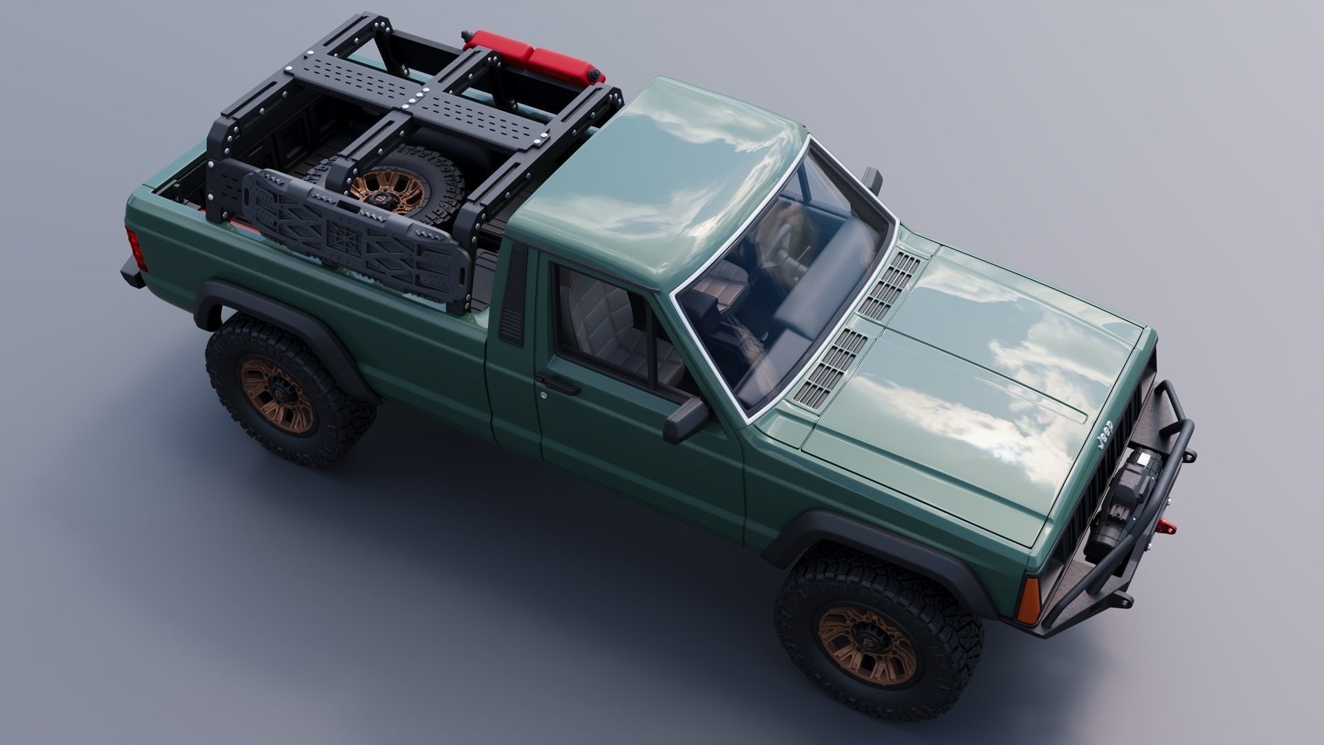 Jeep Comanche 1985 Custom 3D print model_10