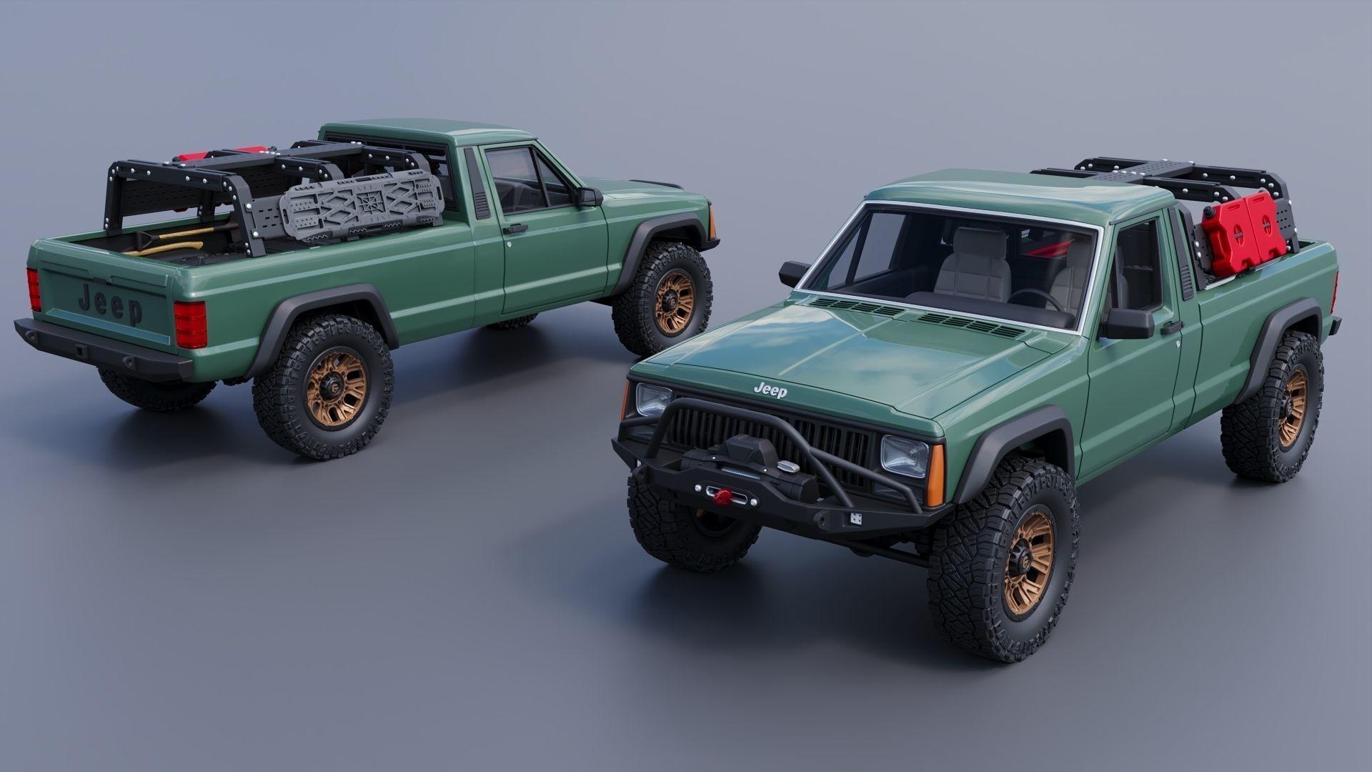 Jeep Comanche 1985 Custom 3D print model_1