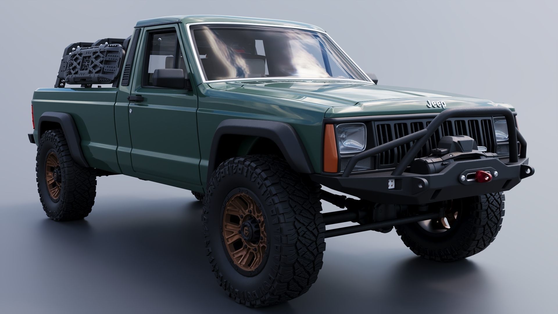 Jeep Comanche 1985 Custom 3D print model_9
