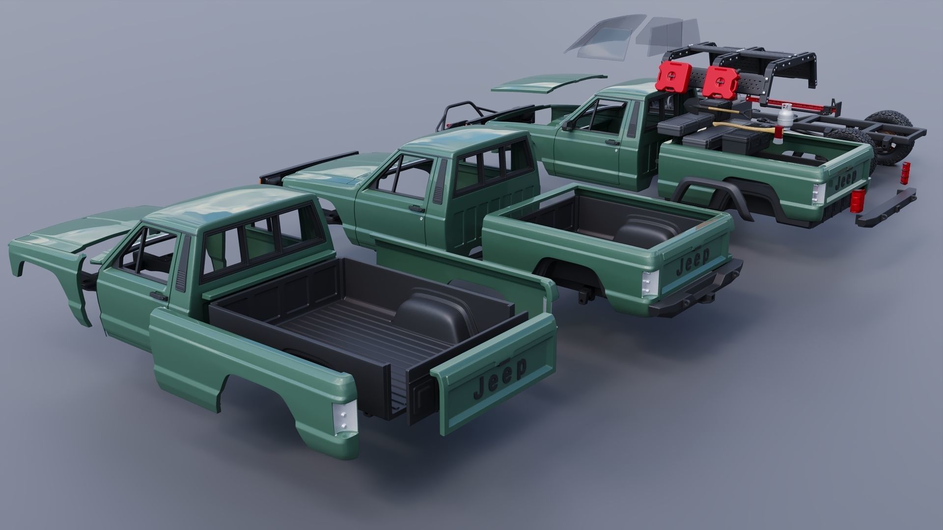 Jeep Comanche 1985 Custom 3D print model_22