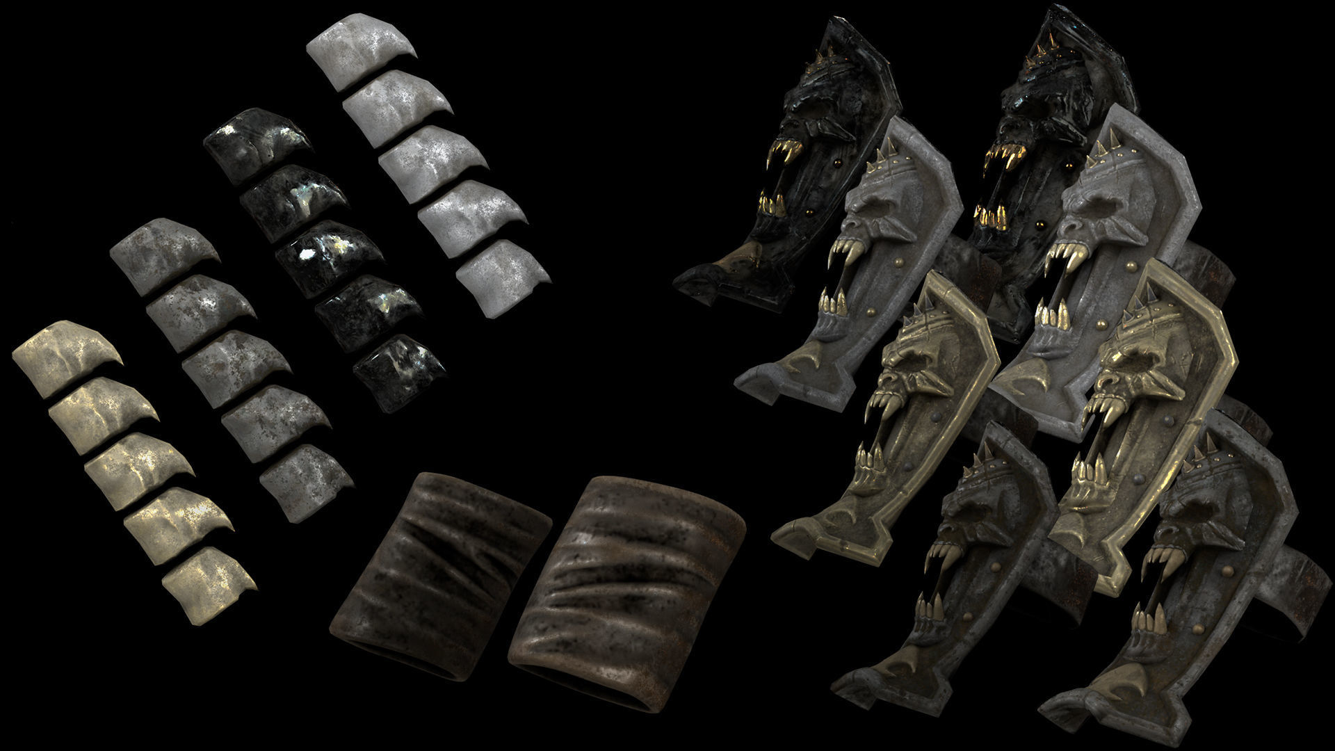 45 Swordman Armor Low-poly 3D model_14