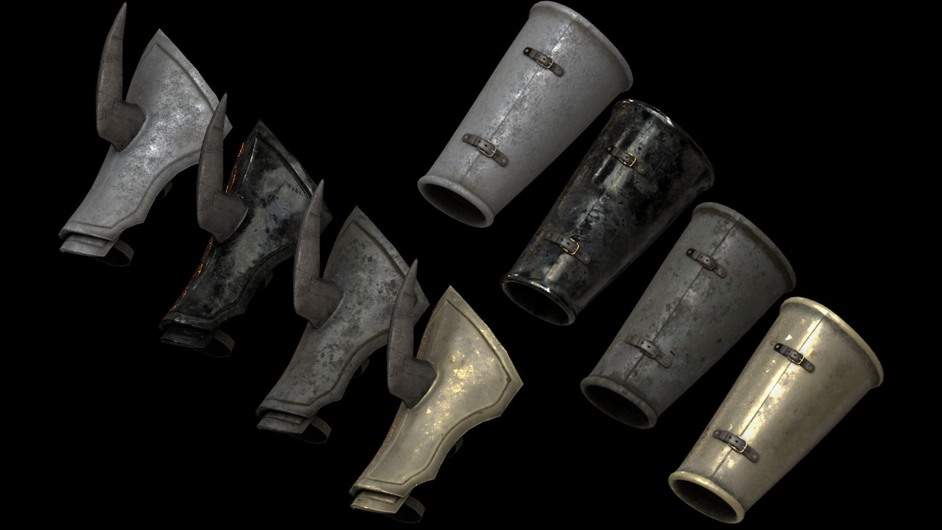 45 Swordman Armor Low-poly 3D model_11