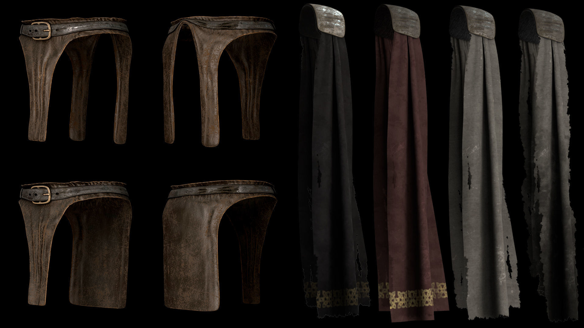 45 Swordman Armor Low-poly 3D model_10