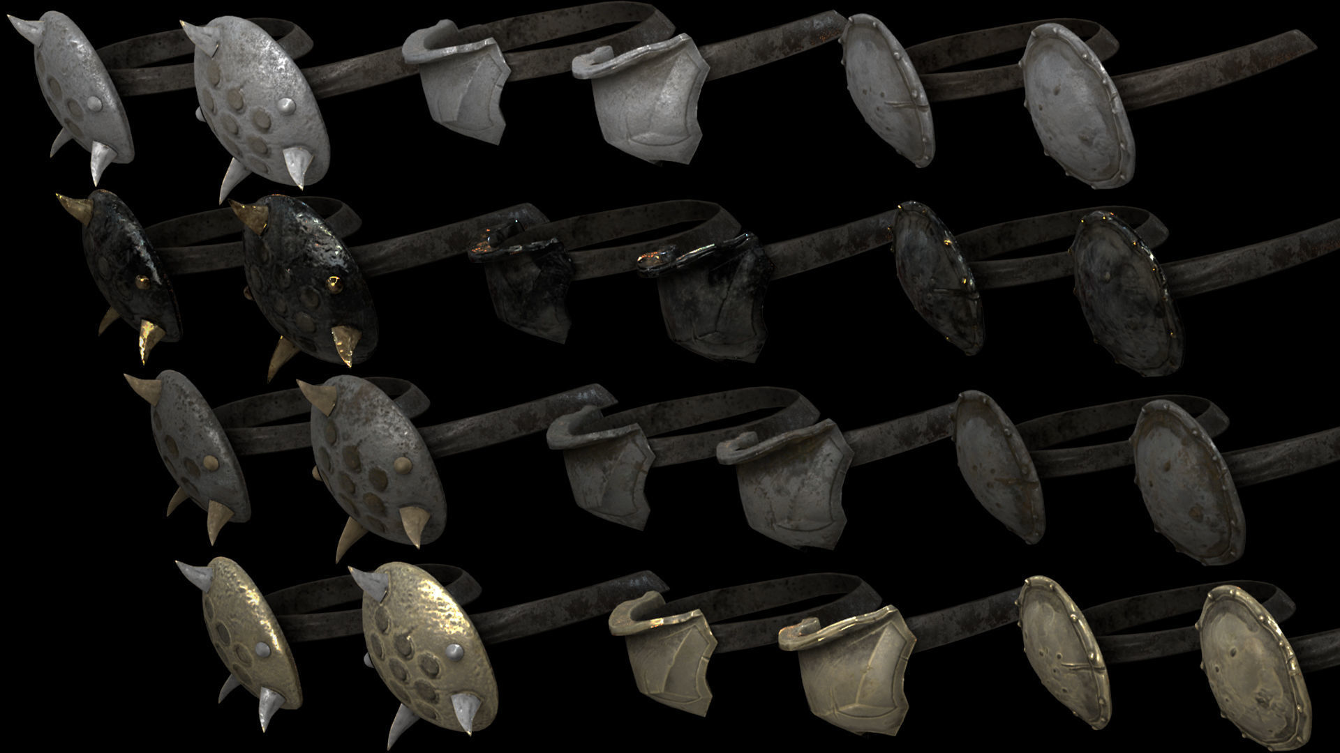 45 Swordman Armor Low-poly 3D model_15