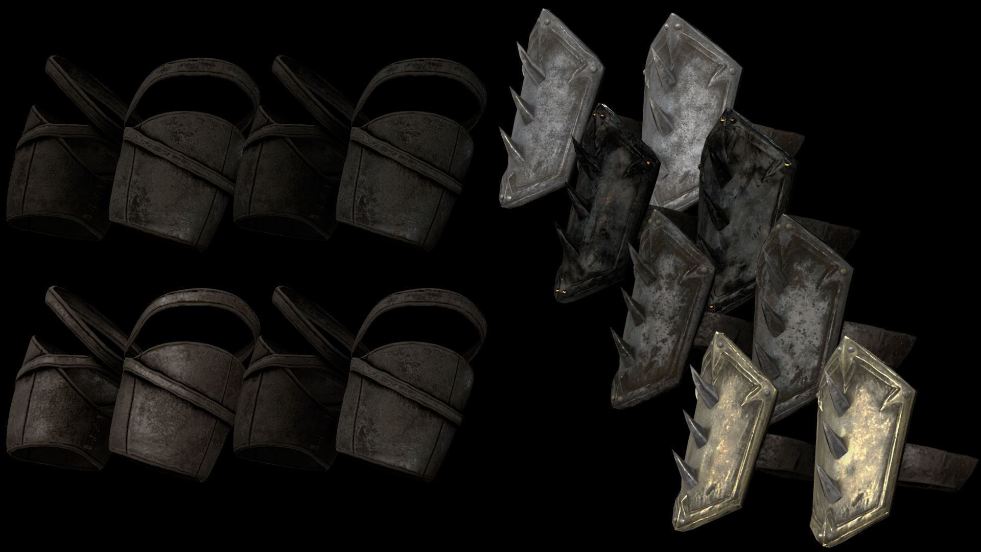 45 Swordman Armor Low-poly 3D model_16