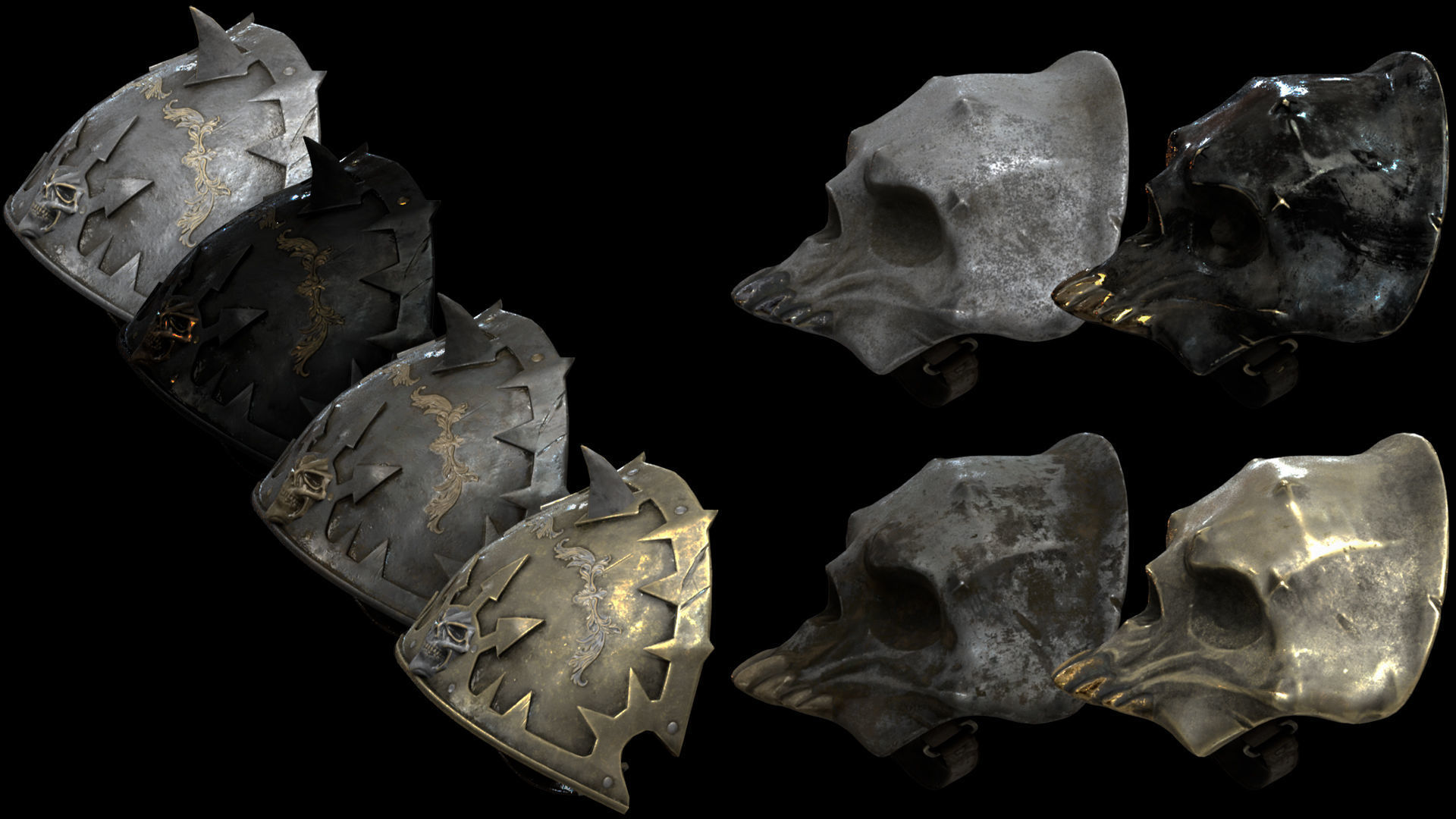 45 Swordman Armor Low-poly 3D model_13