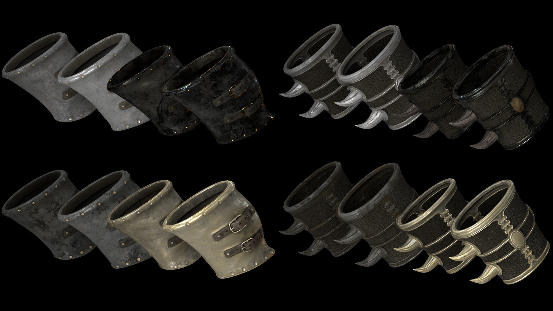 45 Swordman Armor Low-poly 3D model_17