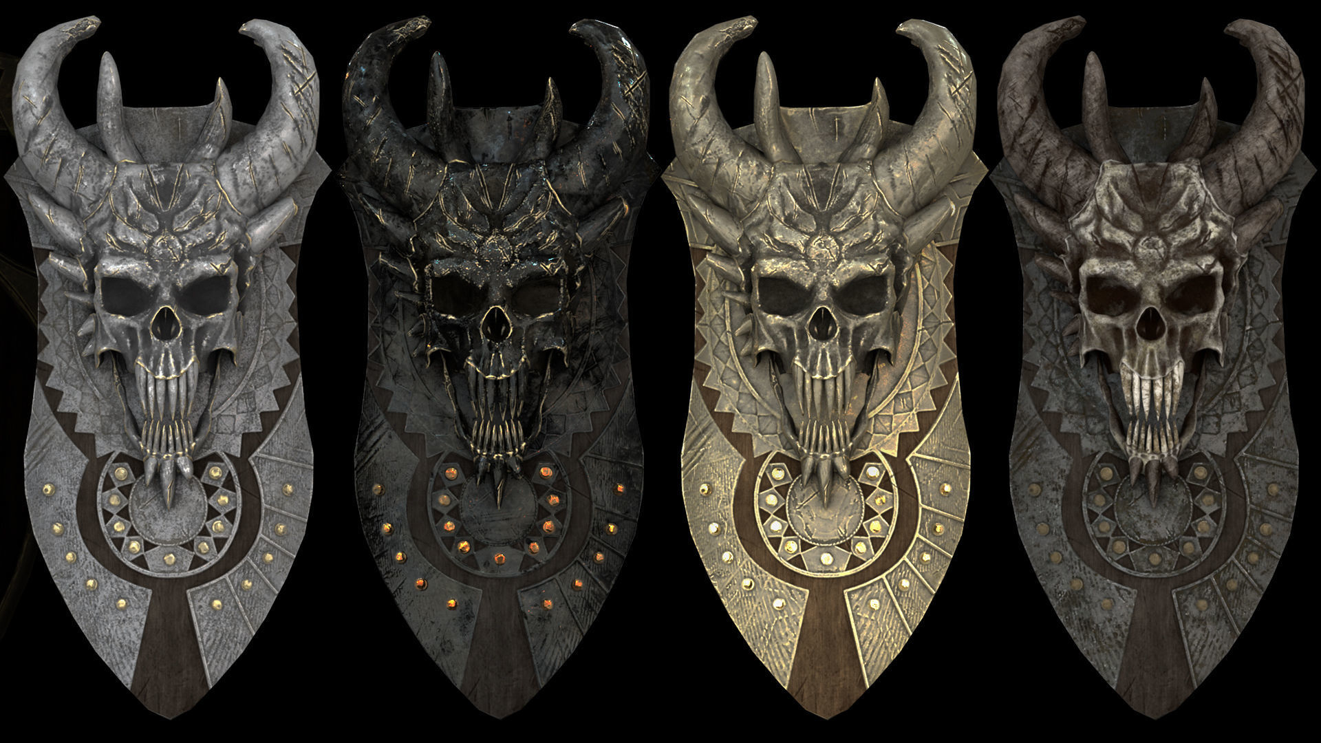 45 Swordman Armor Low-poly 3D model_8