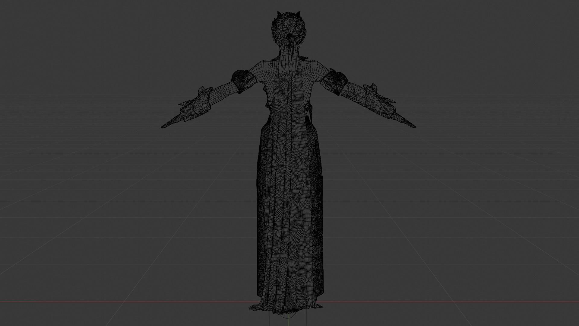 Mystic Woodland Valkyrie - Elf warrior woman Low-poly 3D model_11