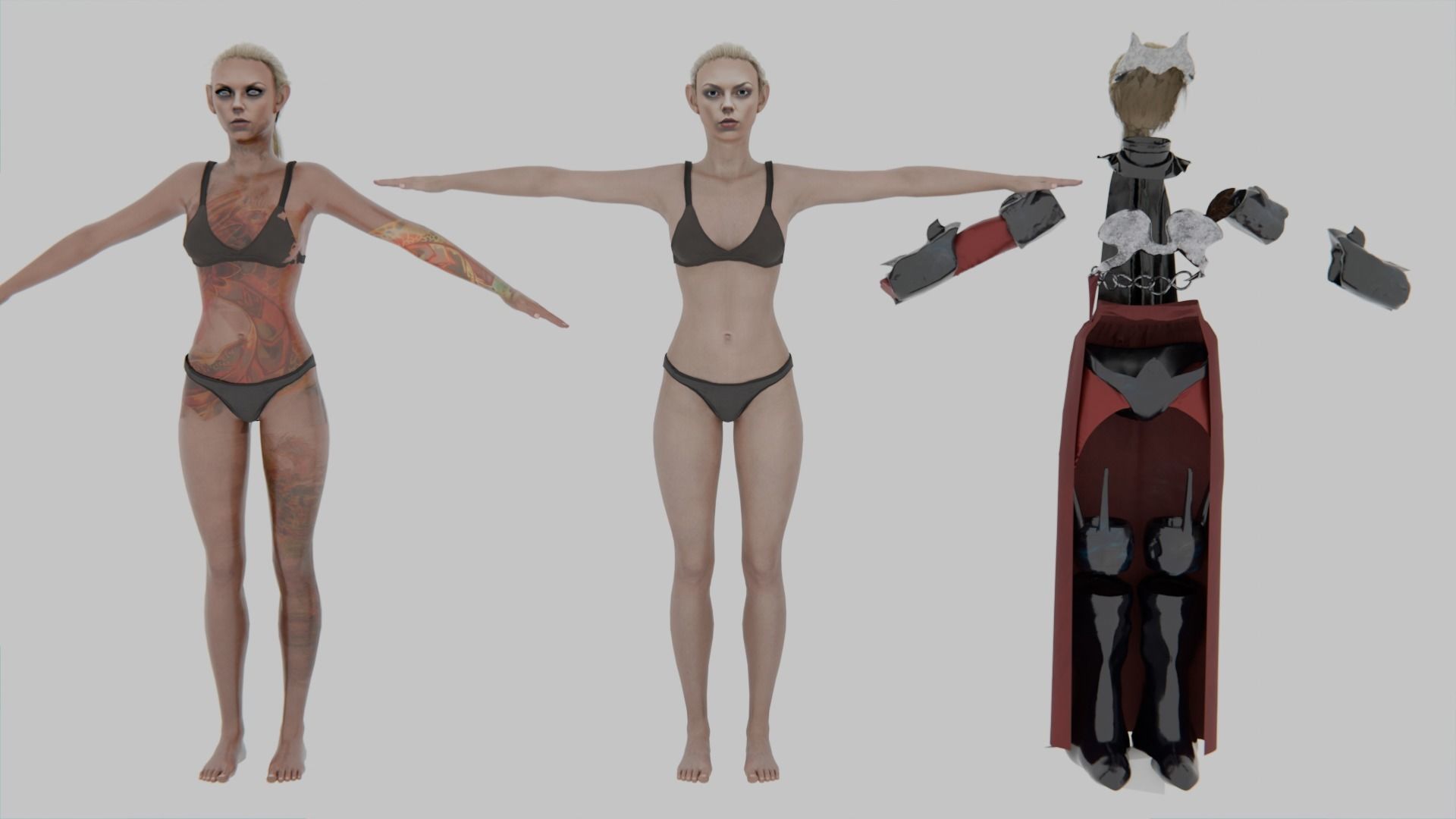 Mystic Woodland Valkyrie - Elf warrior woman Low-poly 3D model_4