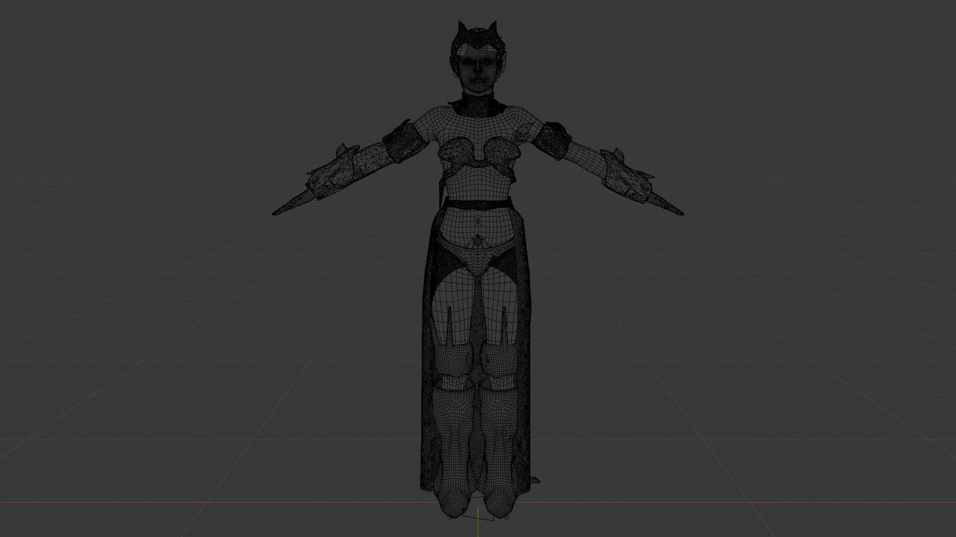 Mystic Woodland Valkyrie - Elf warrior woman Low-poly 3D model_9