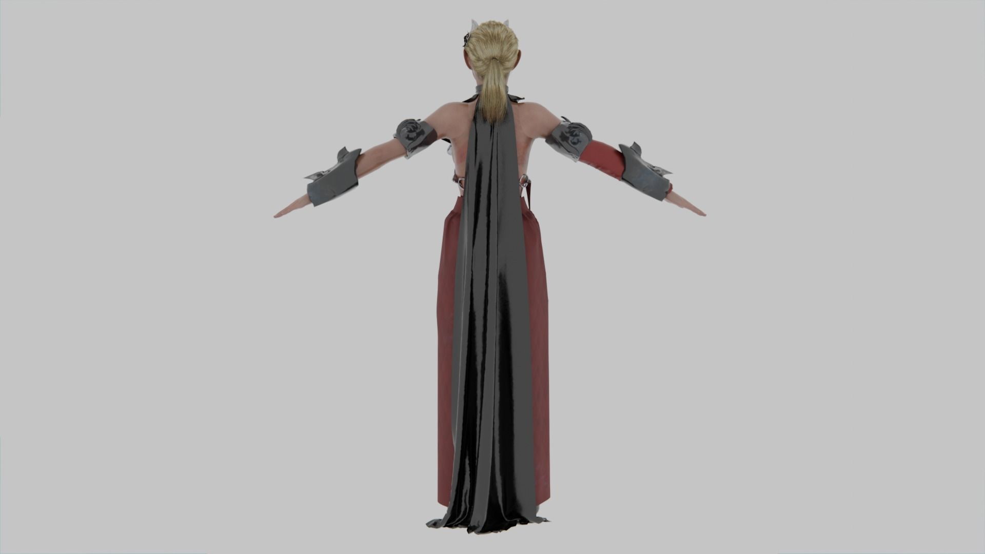 Mystic Woodland Valkyrie - Elf warrior woman Low-poly 3D model_8