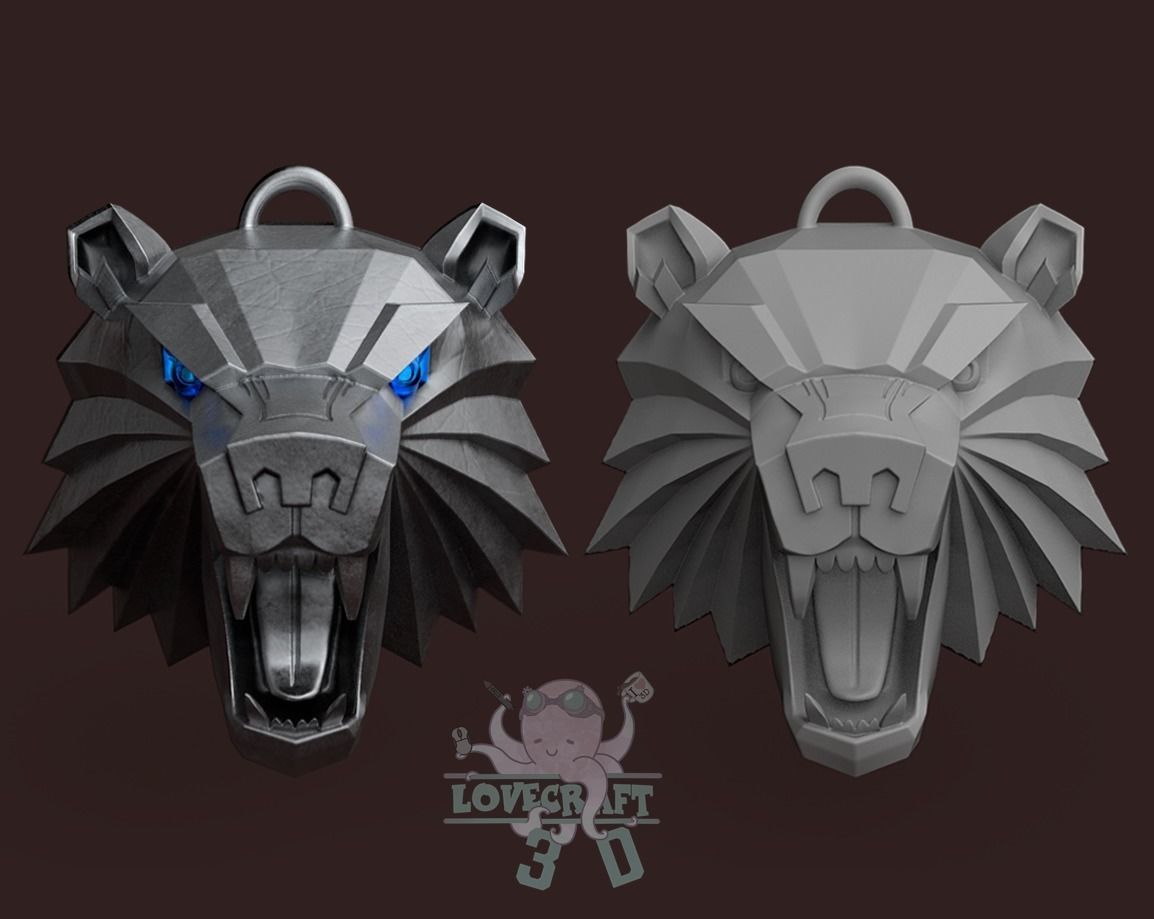 JEWELRY COSPLAY PENDANT MEDALLION WITCHER SCHOOL OF THE BEAR 3D print model_2