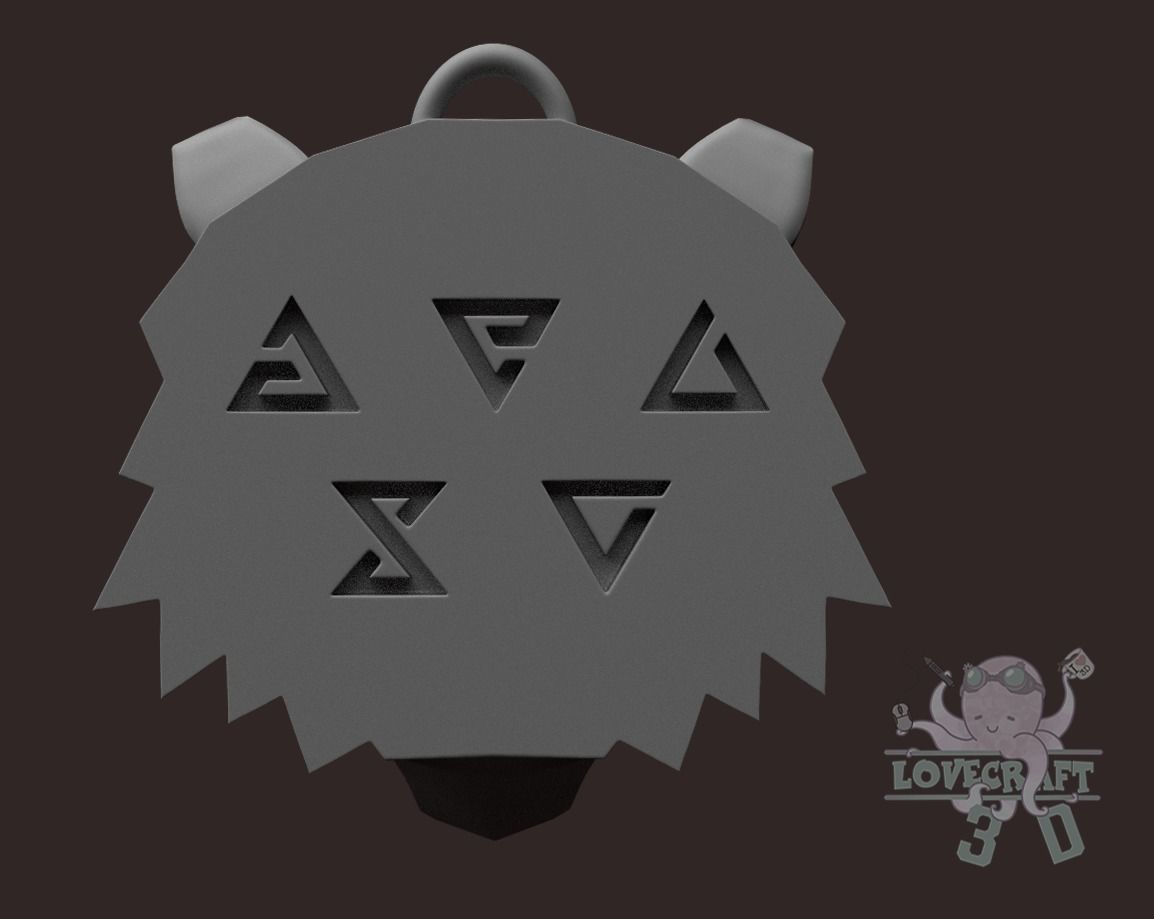 JEWELRY COSPLAY PENDANT MEDALLION WITCHER SCHOOL OF THE BEAR 3D print model_5