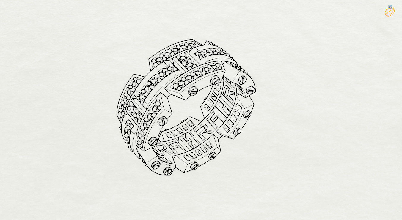 Man Ring 3D print model_14