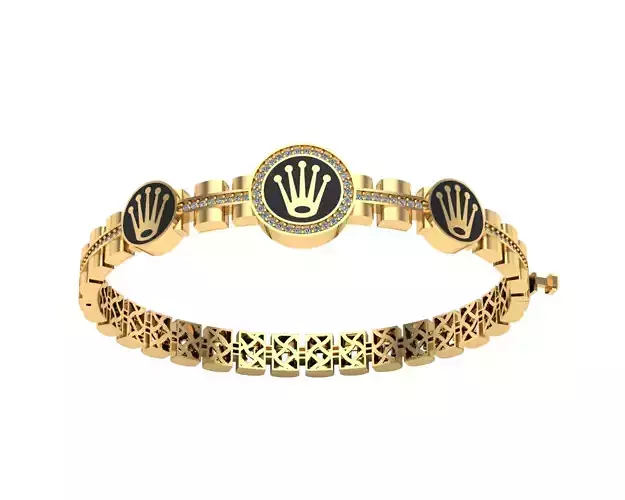 Direct casting gold bracelet  3D model