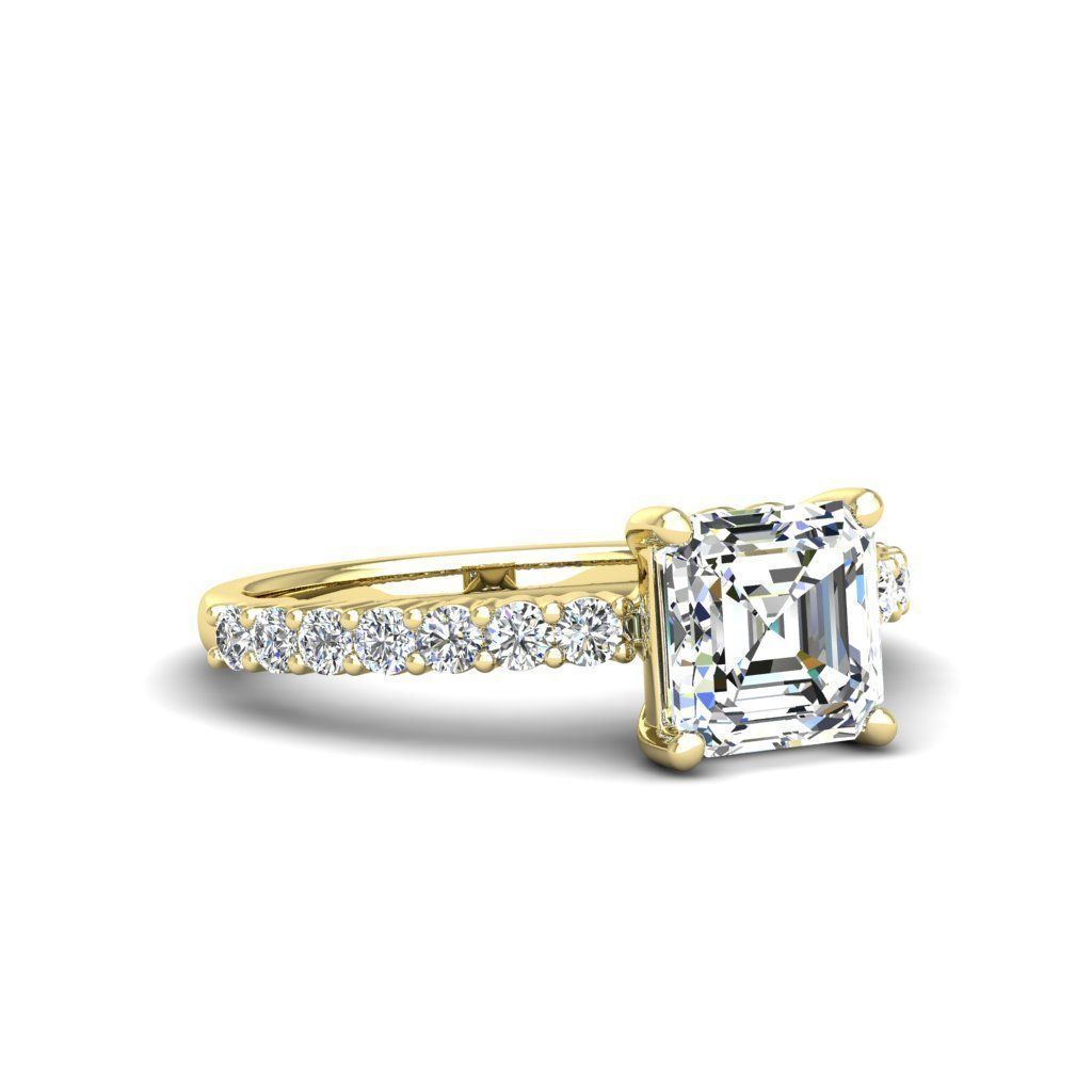 Engagement ring Alice ascher 3D print model_9