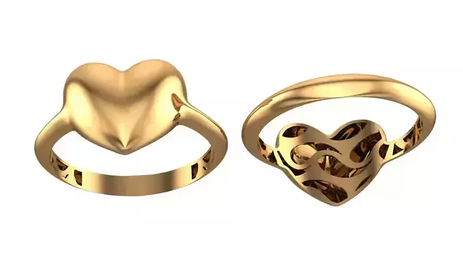 Heart Ring 3D print model